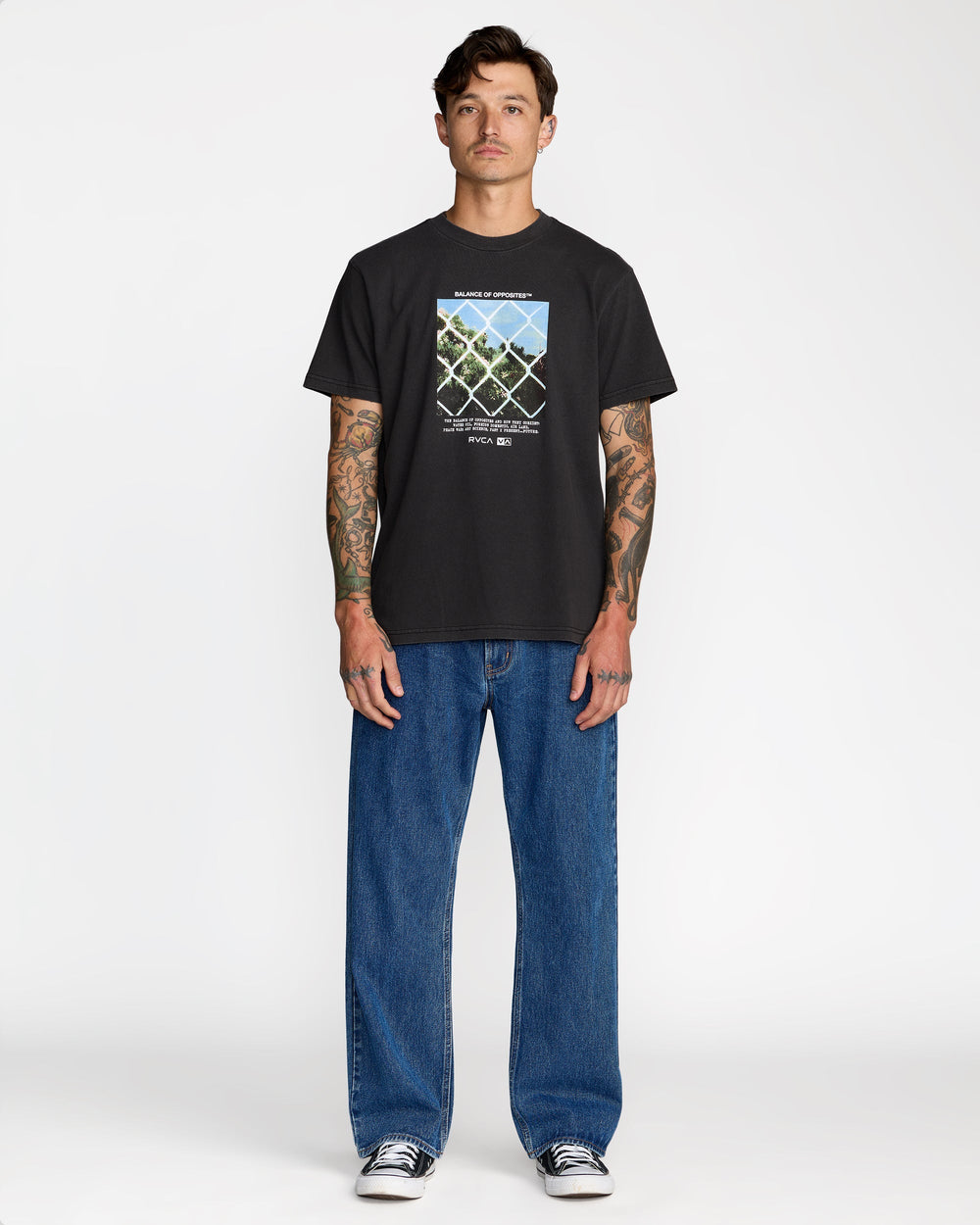 Thru View Short Sleeve Tee - Black