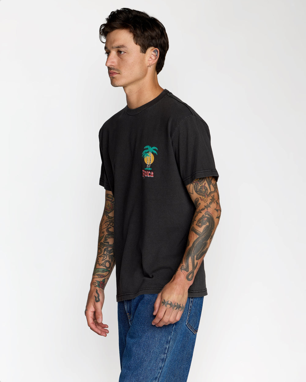 Frond Mural Short Sleeve Tee - Black