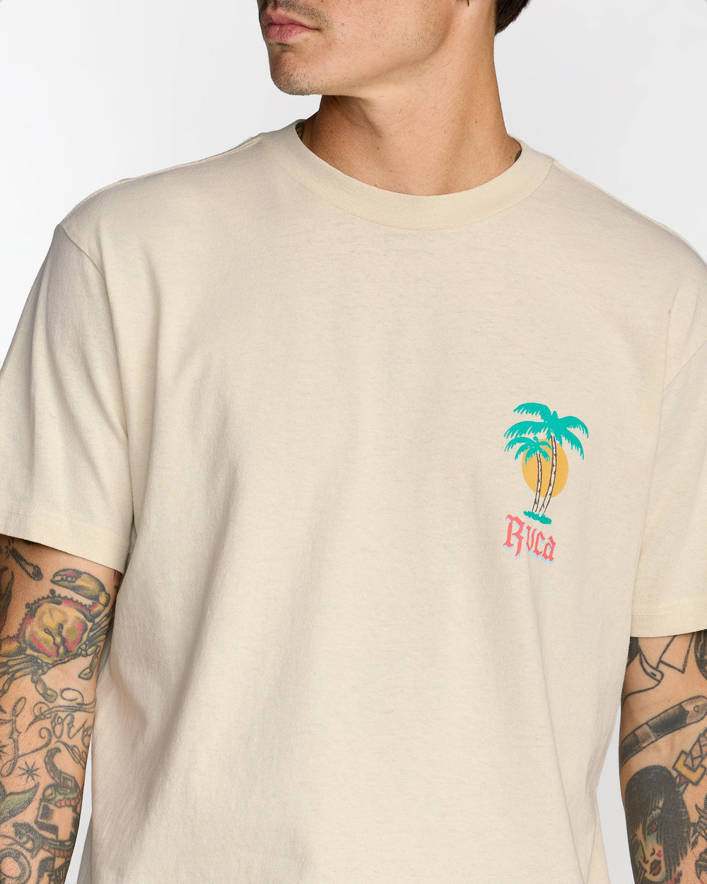 Frond Mural Short Sleeve Tee - Ceramic