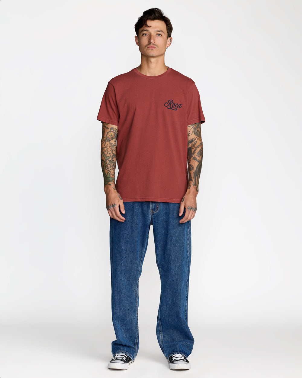 Emscript Short Sleeve Tee - Dusty Red