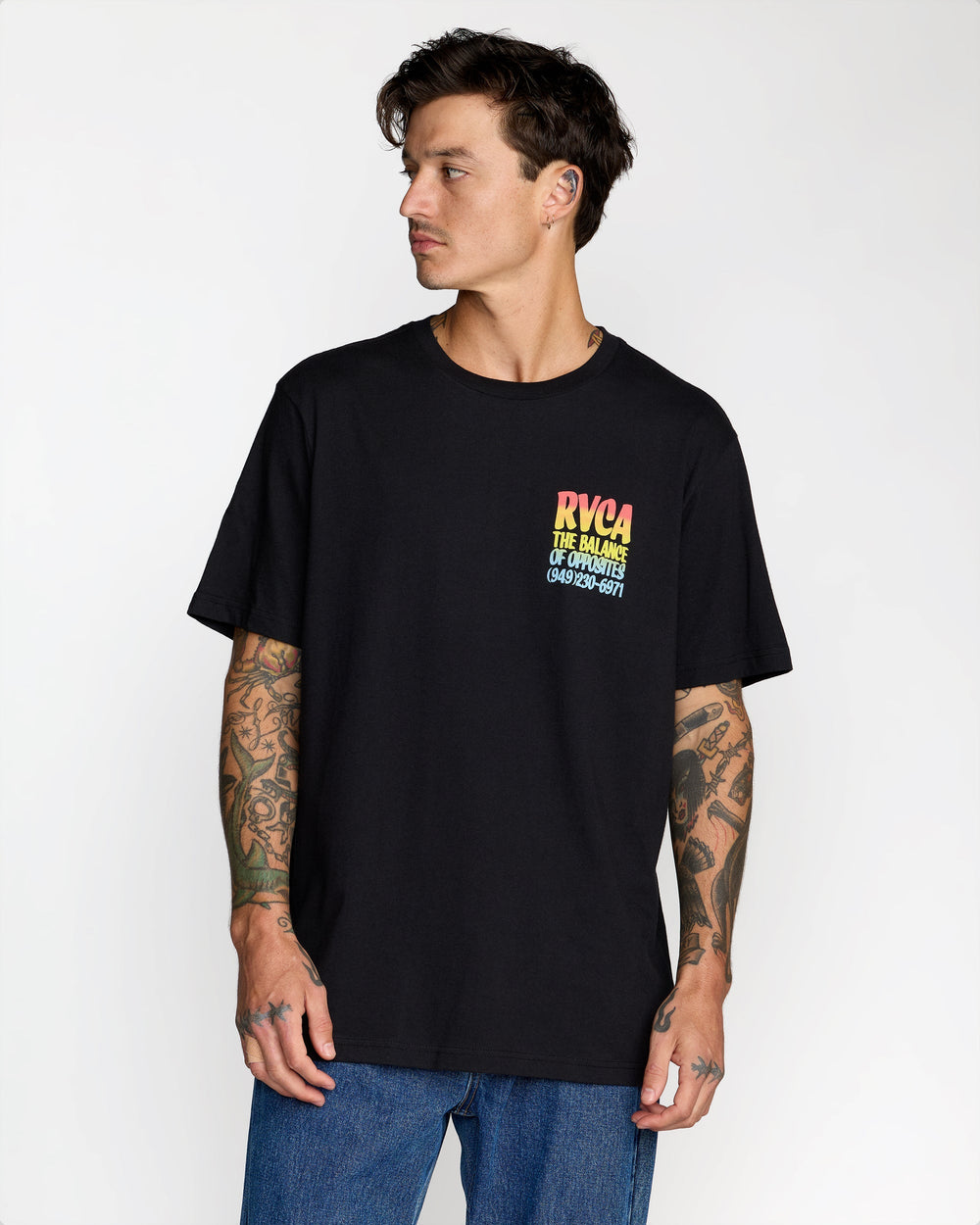 Screen Fade Short Sleeve Tee - Black