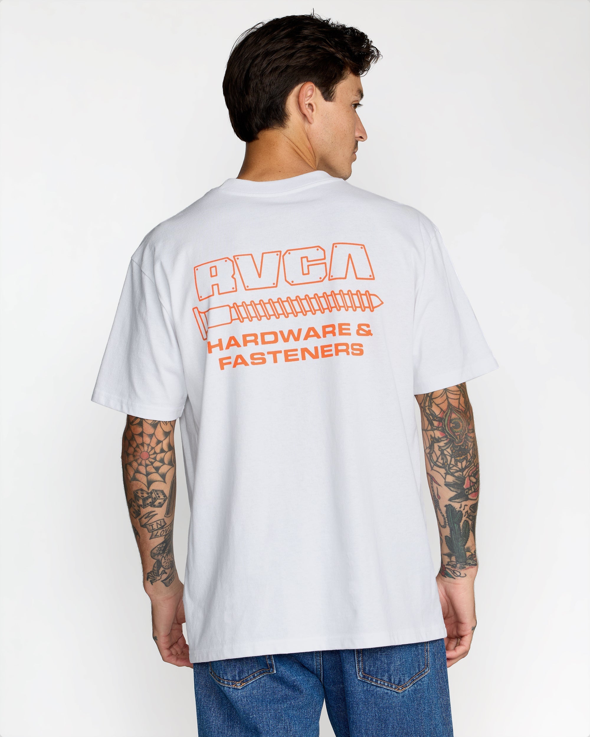 RVCA Fasteners Pocket Short Sleeve Tee - White