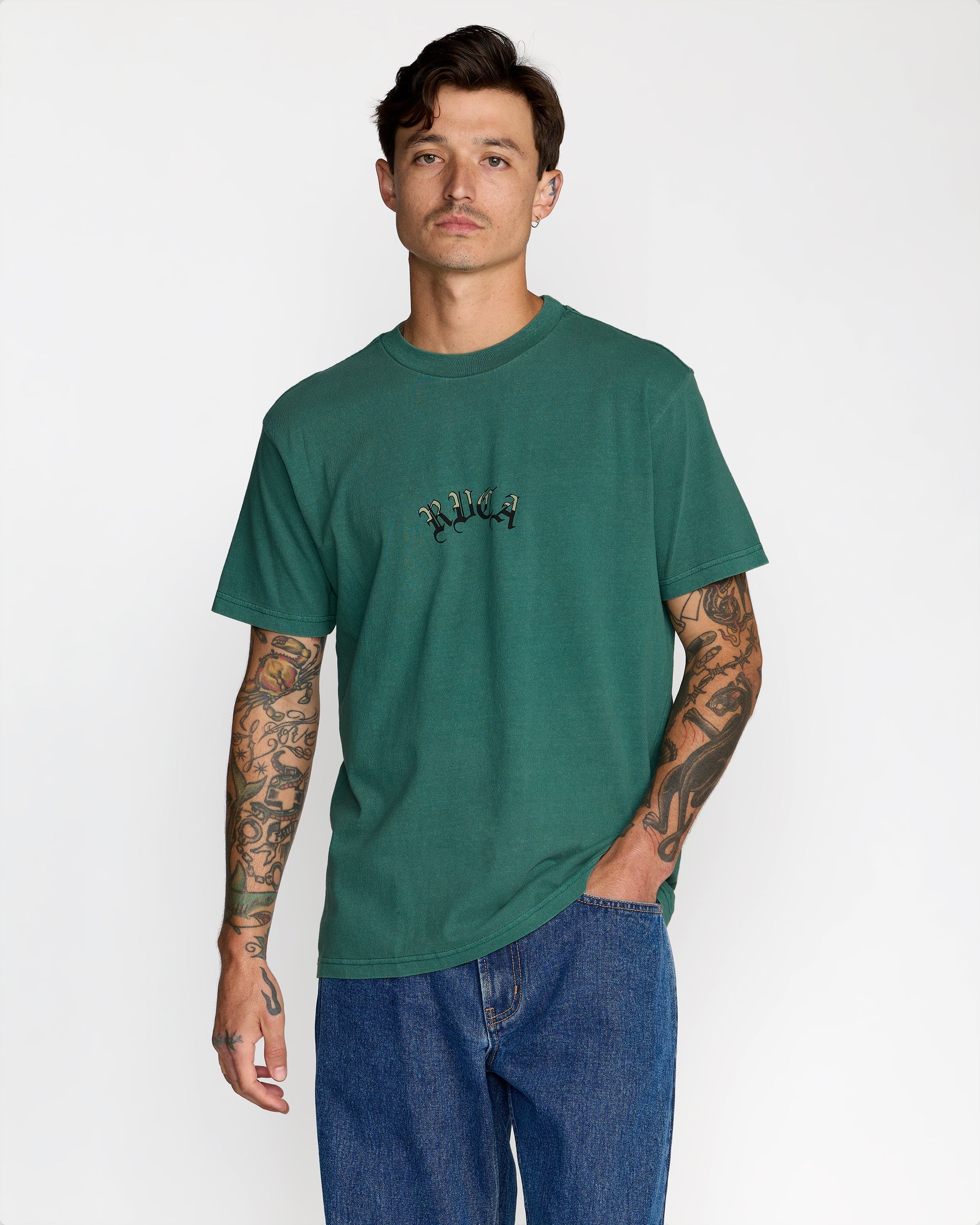 Olde Rvca Short Sleeve Tee - Grass Green