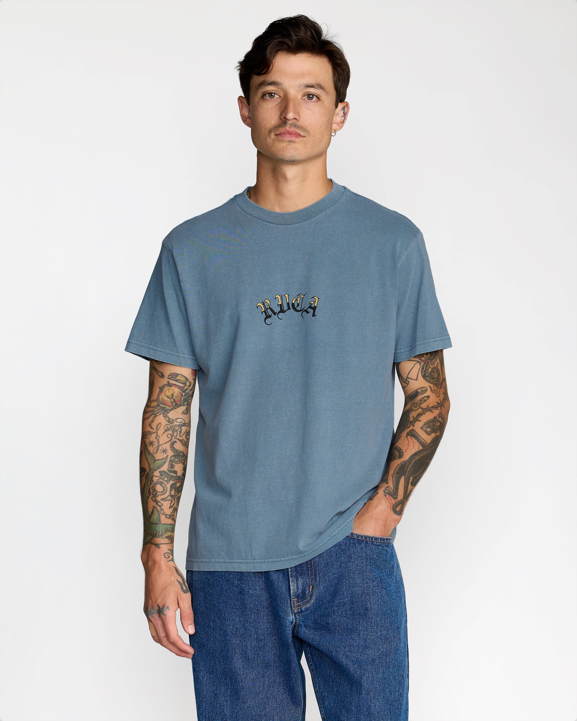 Olde Rvca Short Sleeve Tee - Vintage Navy