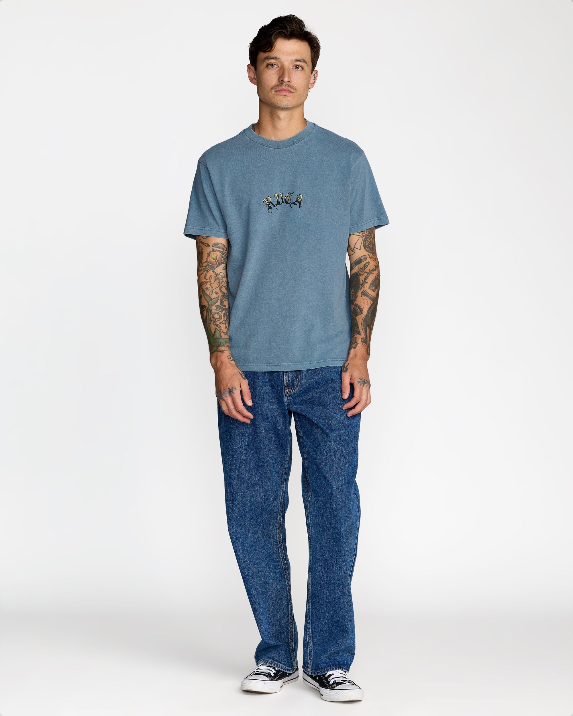 Olde Rvca Short Sleeve Tee - Vintage Navy