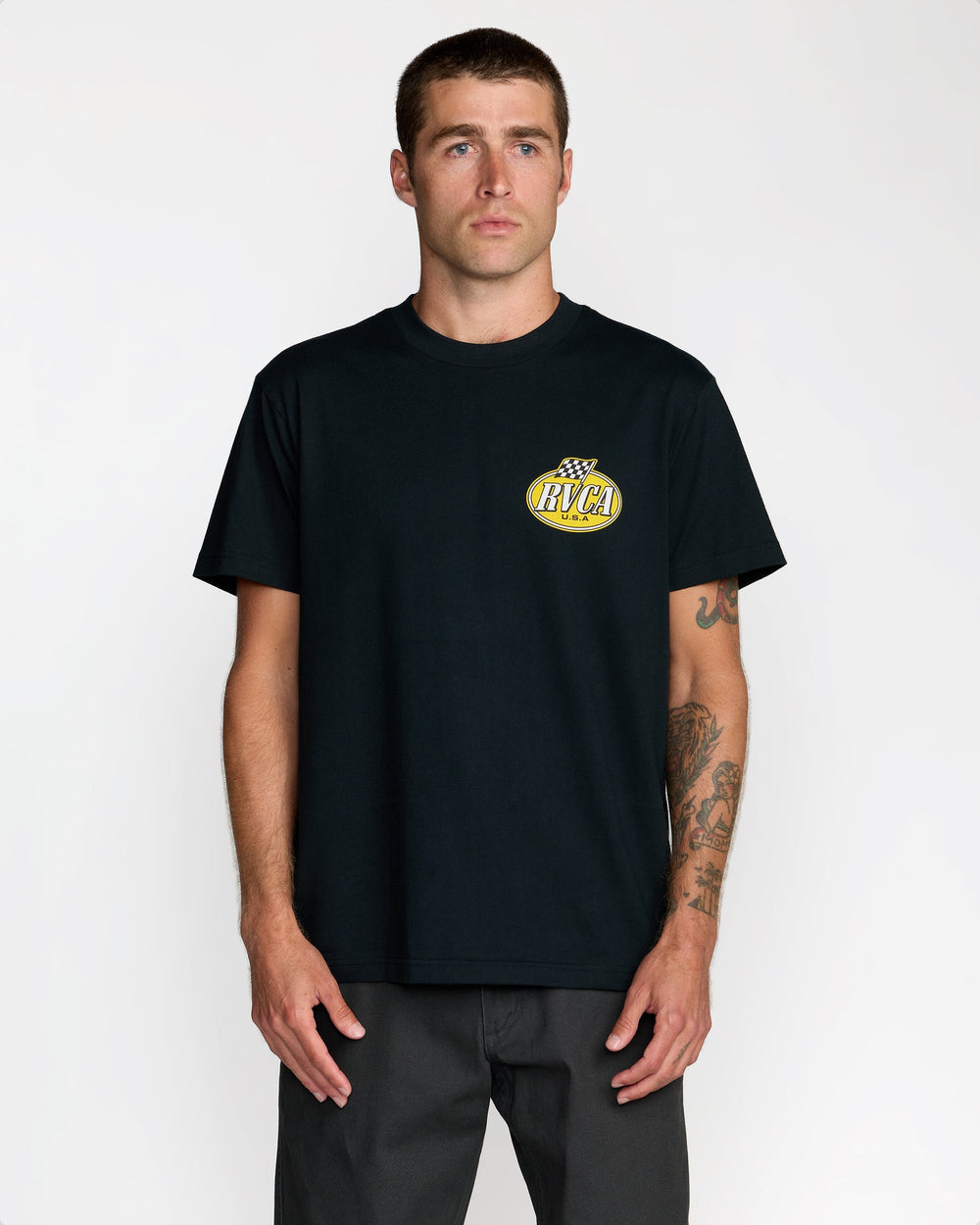 Speed Check Short Sleeve Tee - Black