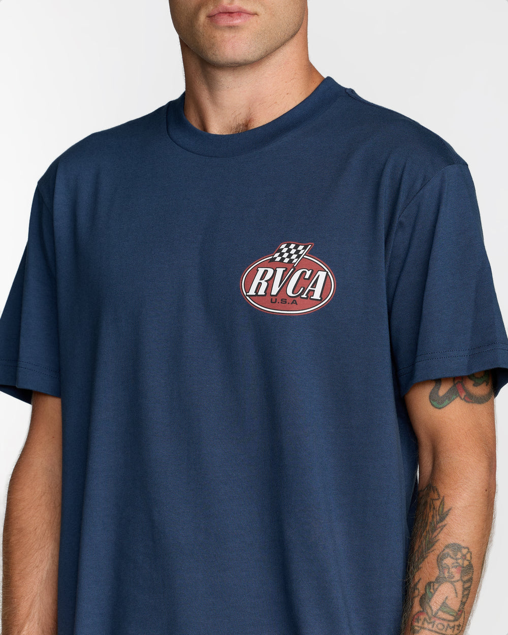 Speed Check Short Sleeve Tee - Moody Blue