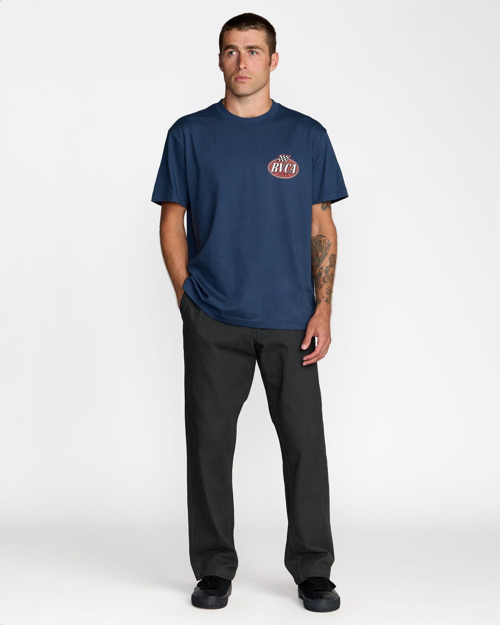 Speed Check Short Sleeve Tee - Moody Blue