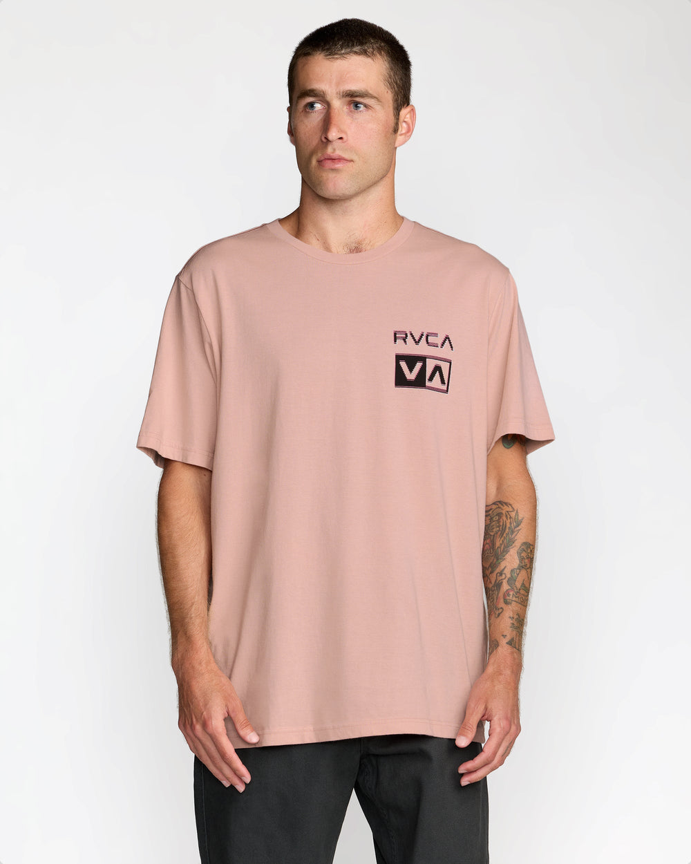 Glitch Short Sleeve Tee - Pale Mauve