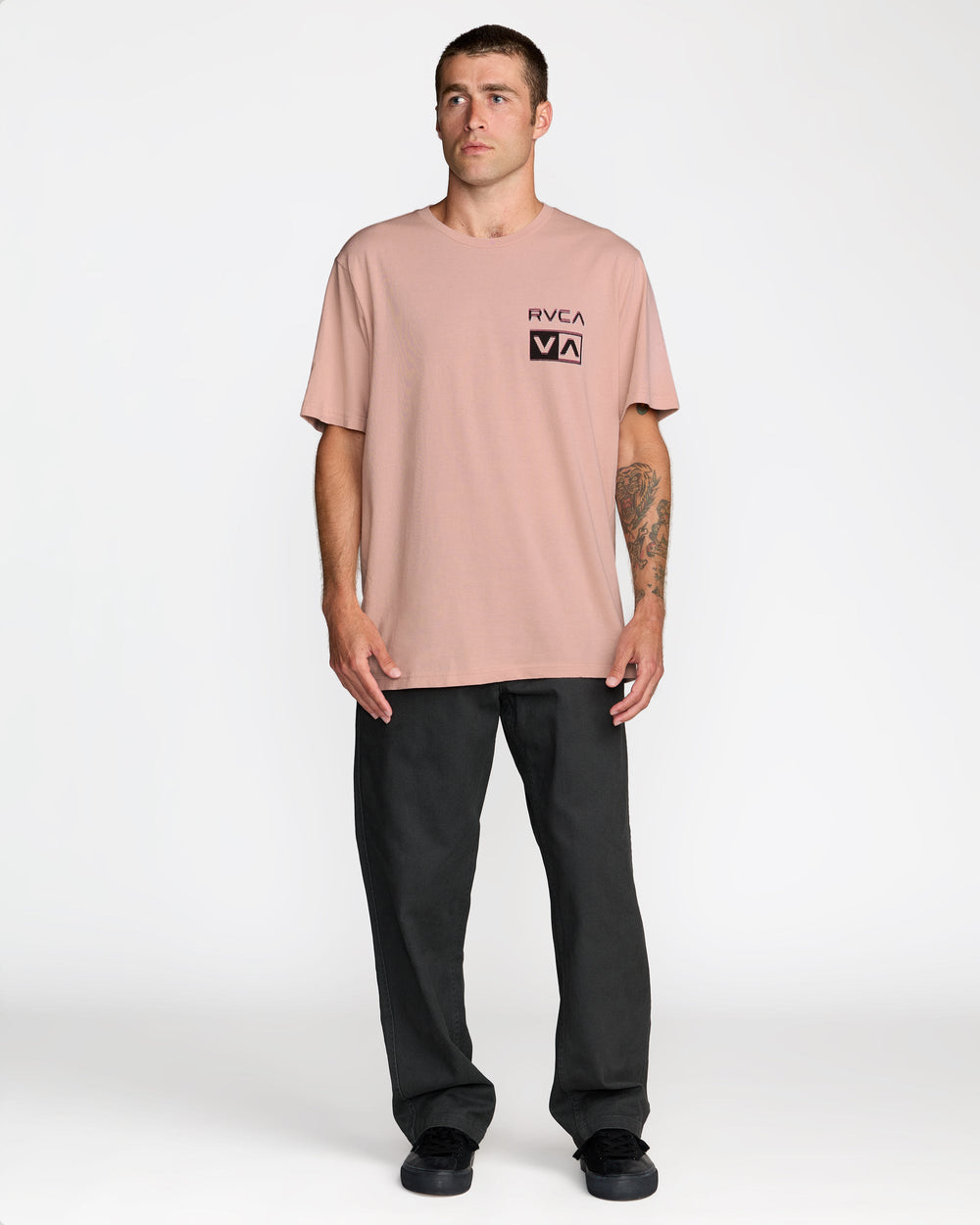 Glitch Short Sleeve Tee - Pale Mauve
