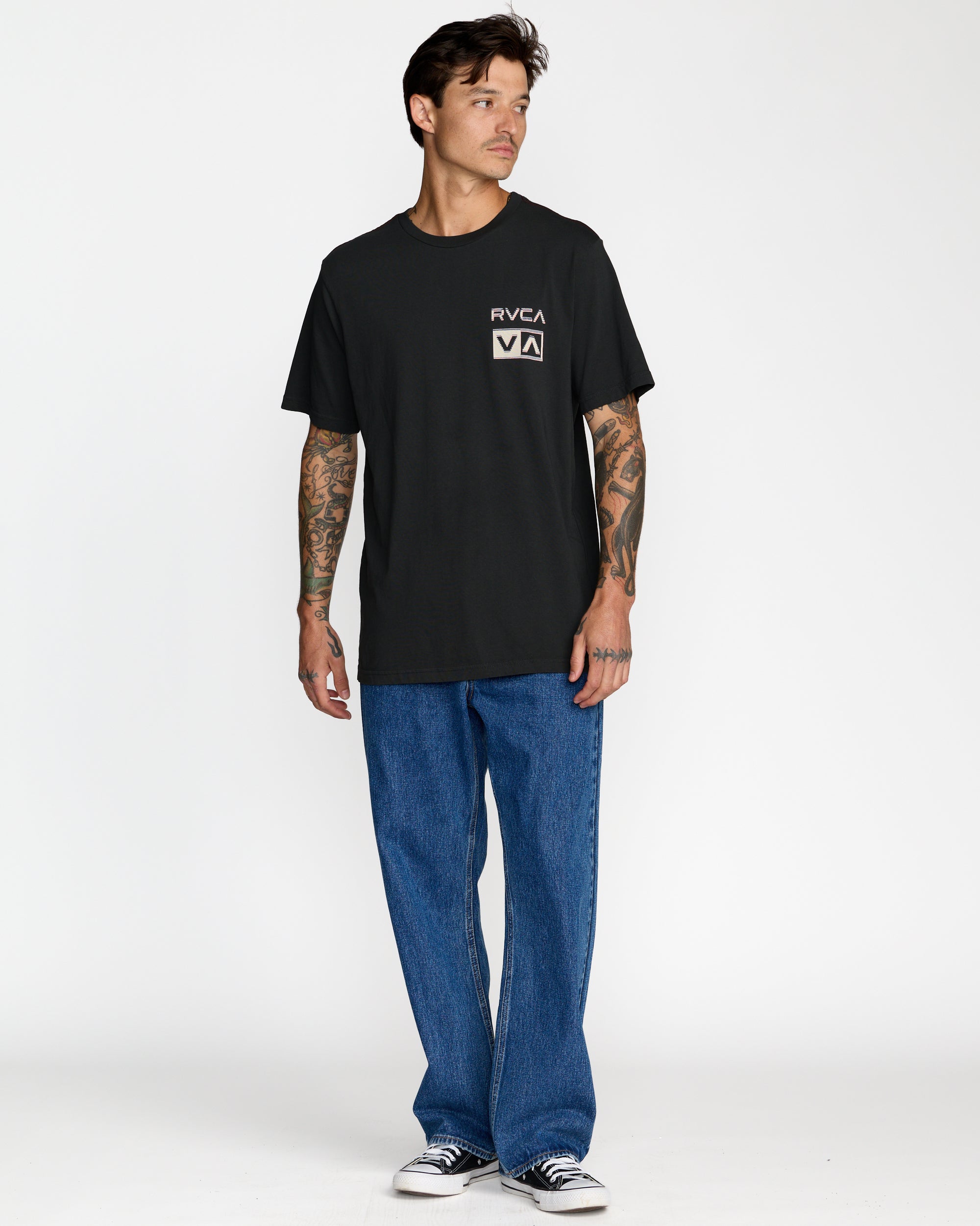 Glitch Short Sleeve Tee - Pirate Black