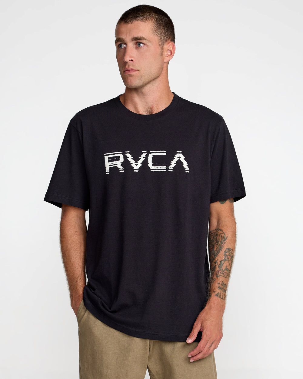 Big RVCA Glitch Short Sleeve Tee - Black