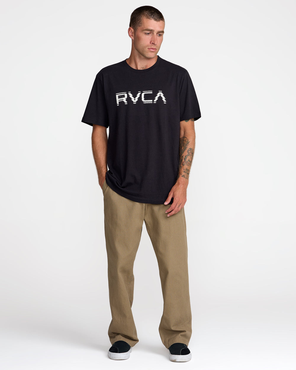 Big RVCA Glitch Short Sleeve Tee - Black