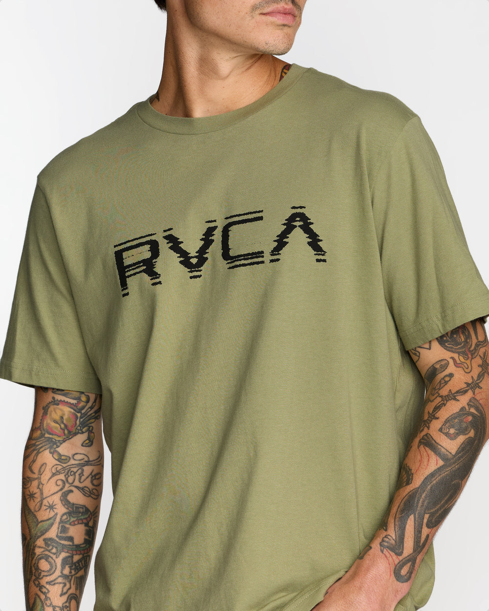 Big RVCA Glitch Short Sleeve Tee - Ranger Green