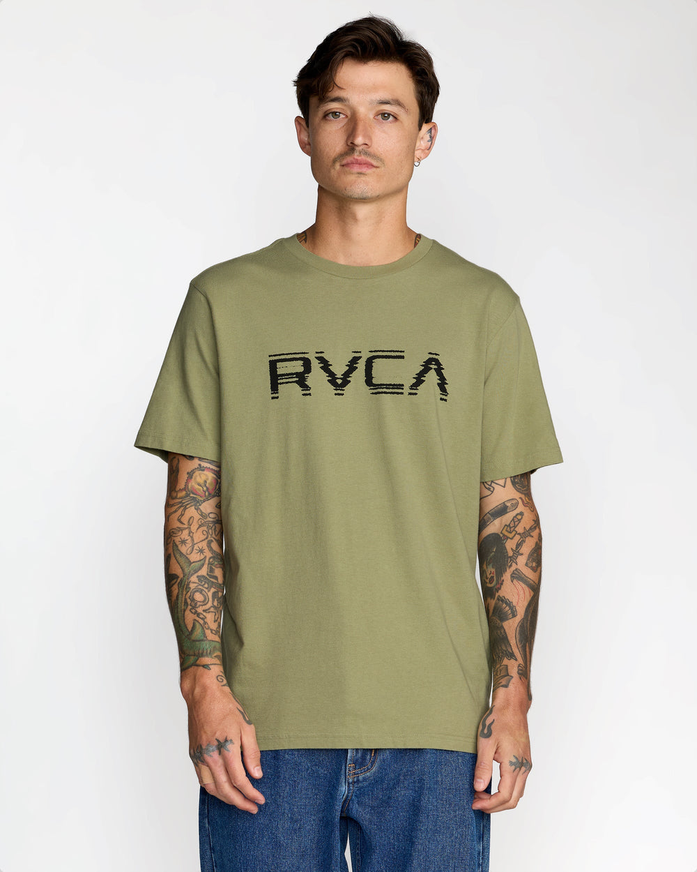 Big RVCA Glitch Short Sleeve Tee - Ranger Green