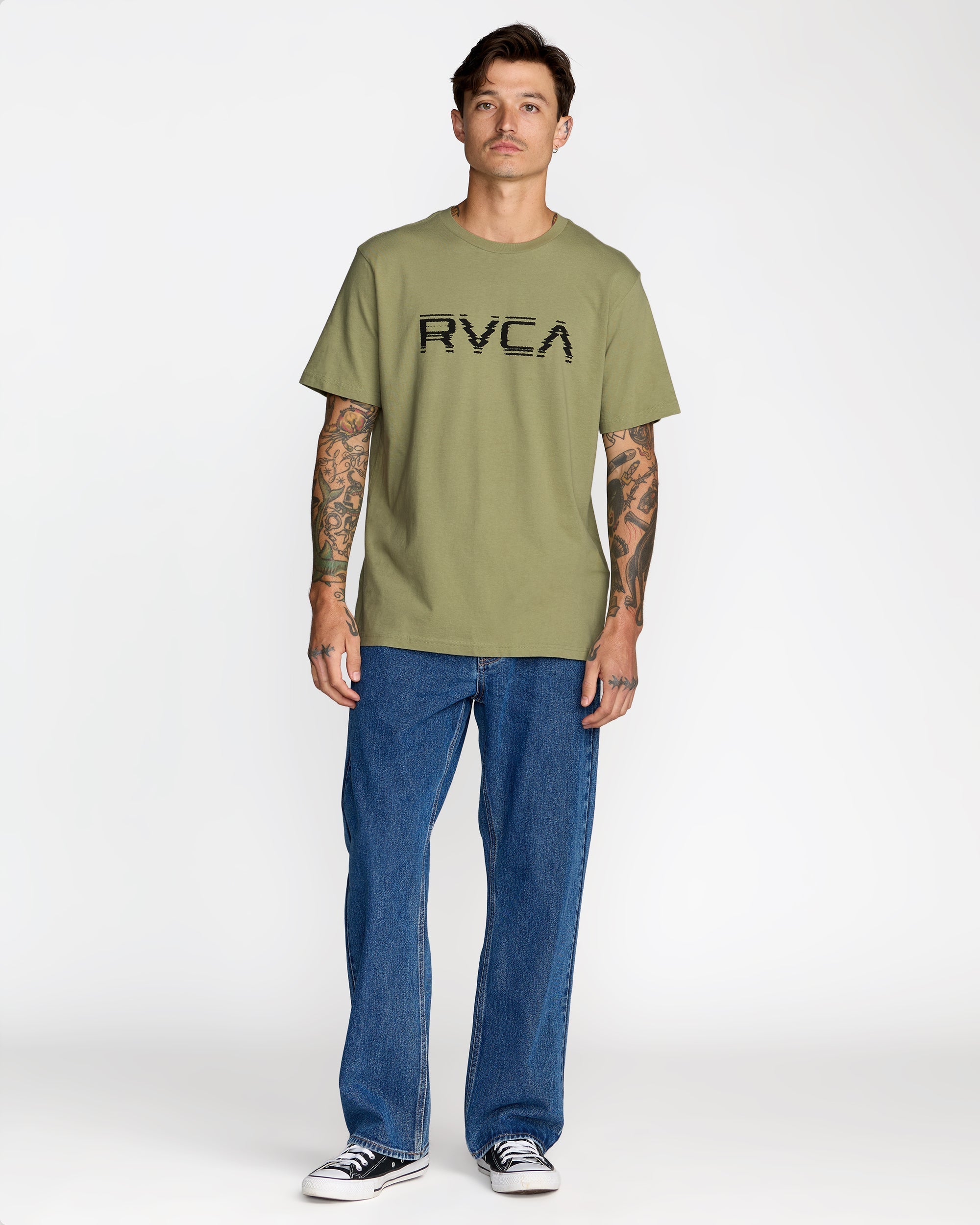 Big RVCA Glitch Short Sleeve Tee - Ranger Green