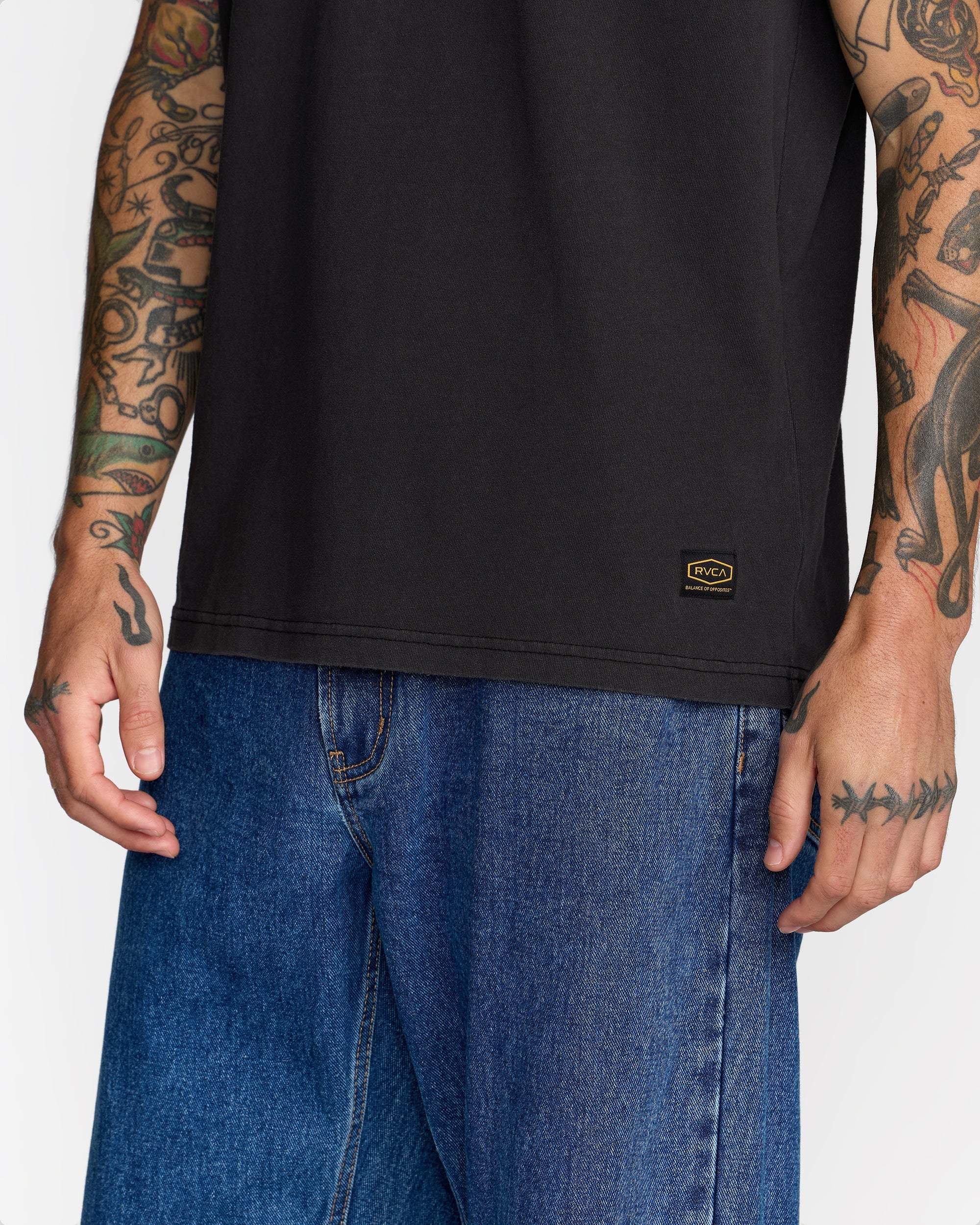 Midweight Label Short Sleeve Tee - Black