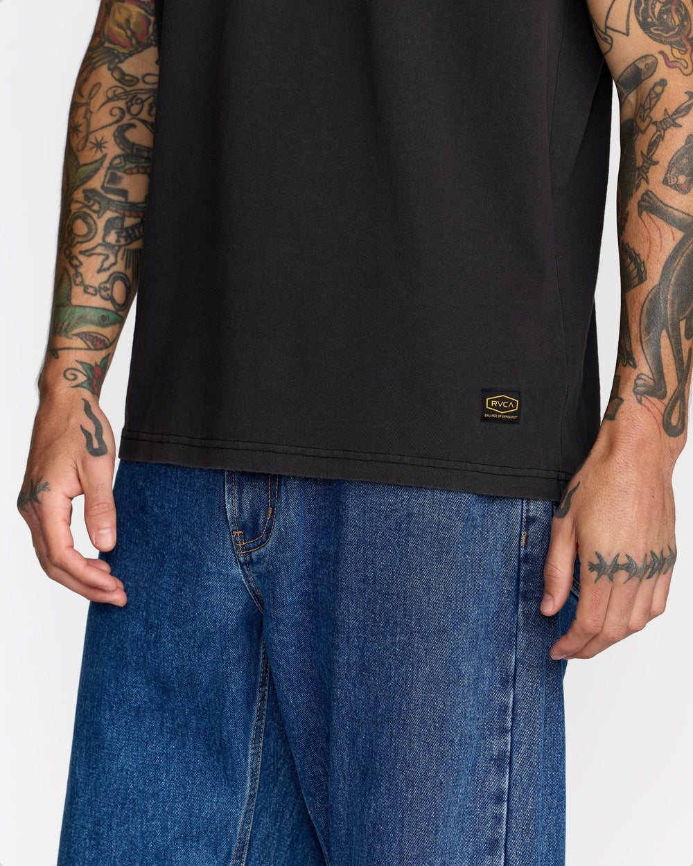 Midweight Label Short Sleeve Tee - Black