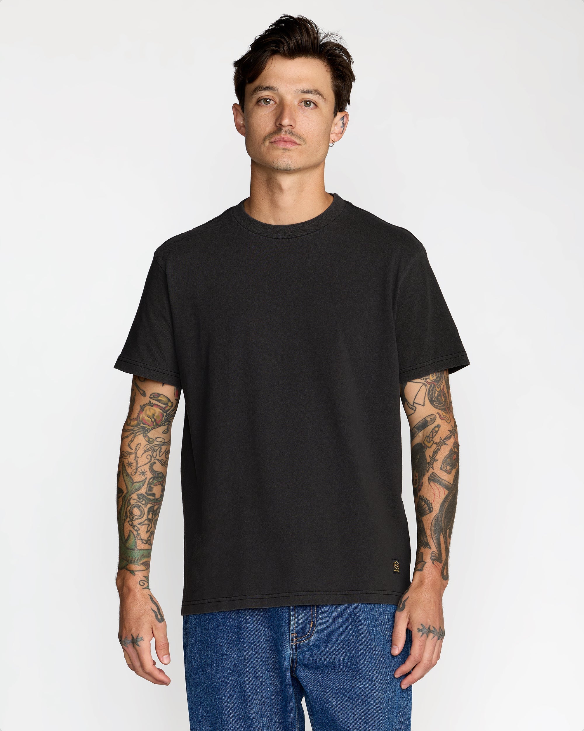 Midweight Label Short Sleeve Tee - Black