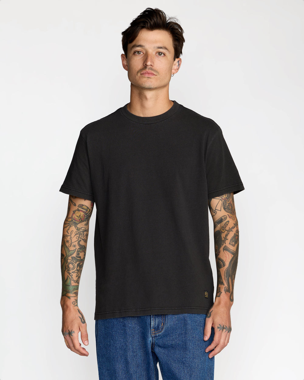 Midweight Label Short Sleeve Tee - Black