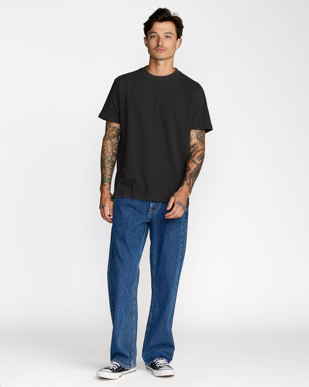 Midweight Label Short Sleeve Tee - Black