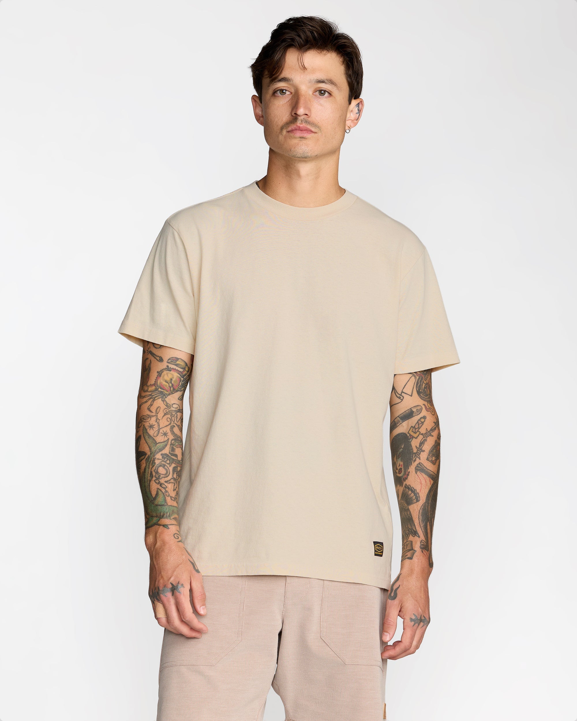 Midweight Label Short Sleeve Tee - Ceramic