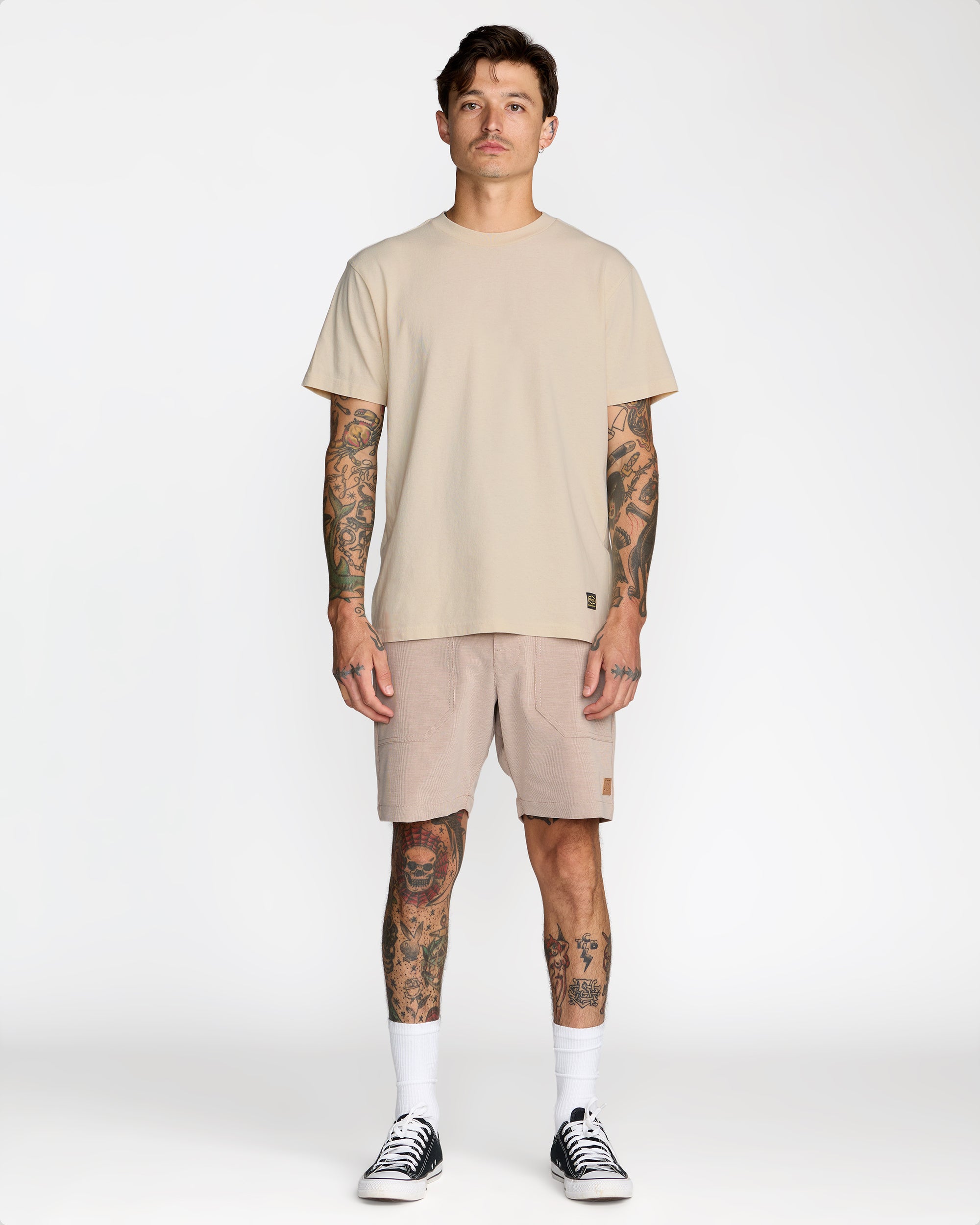 Midweight Label Short Sleeve Tee - Ceramic