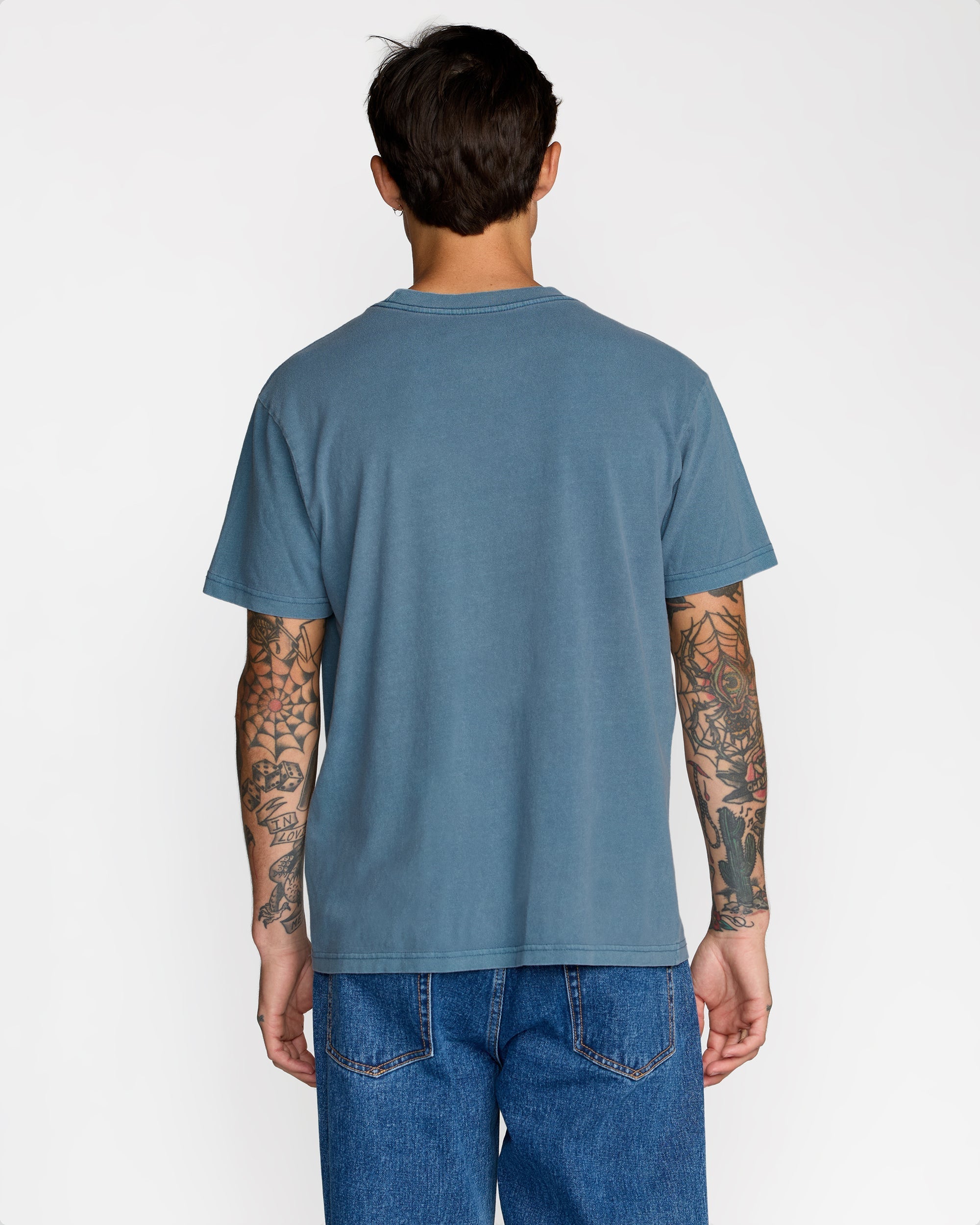 Midweight Label Short Sleeve Tee - Vintage Navy