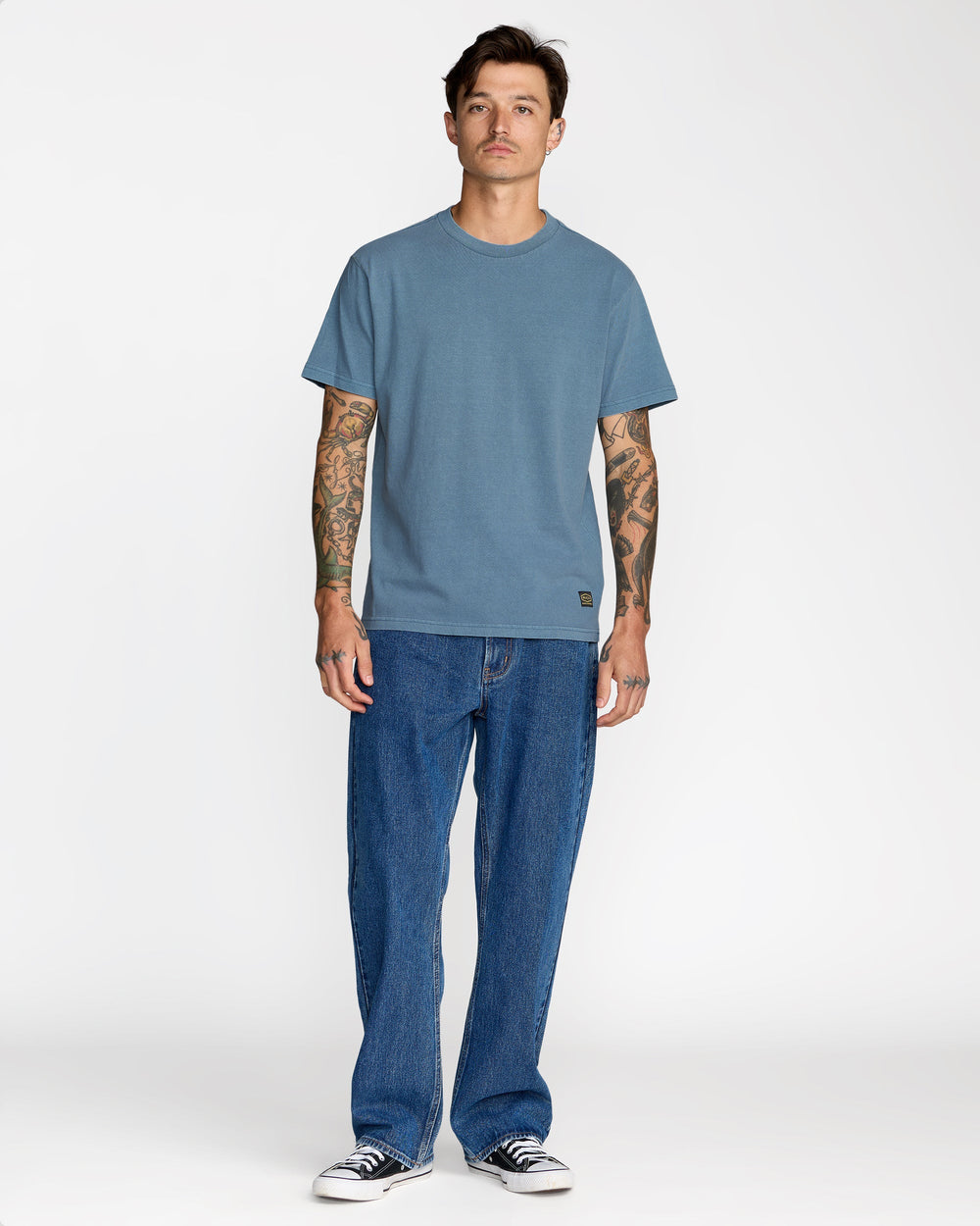 Midweight Label Short Sleeve Tee - Vintage Navy