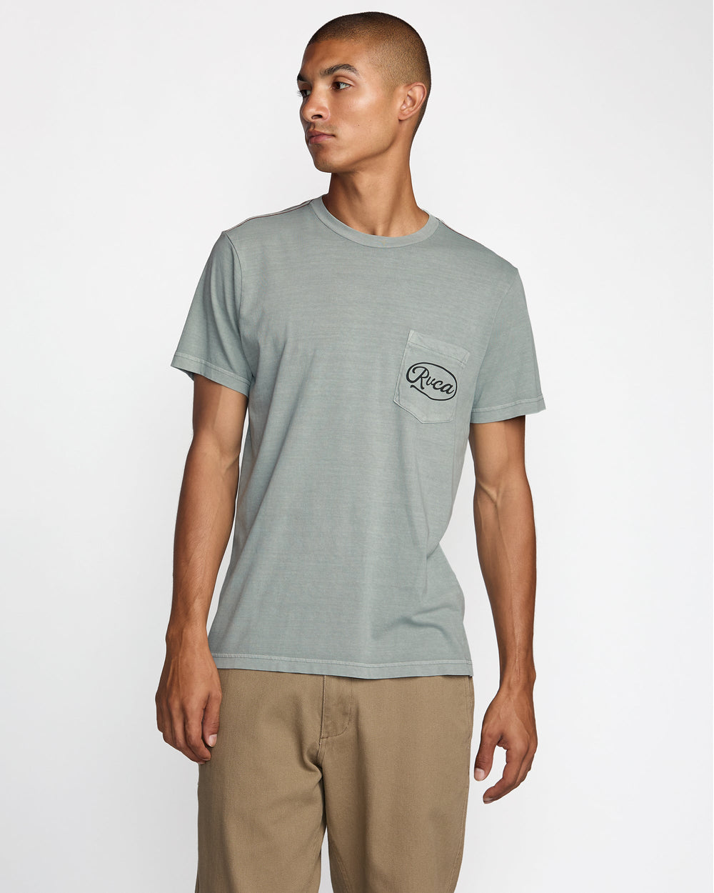 Contact Scripts Pocket Short Sleeve Tee - Monument