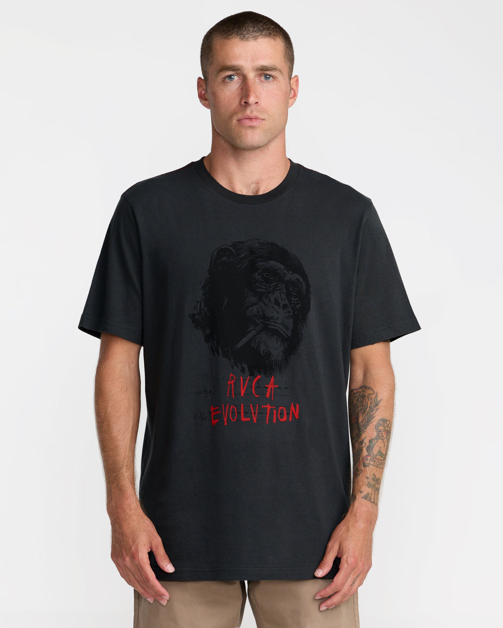 RVCA Evolution Short Sleeve Tee - Pirate Black
