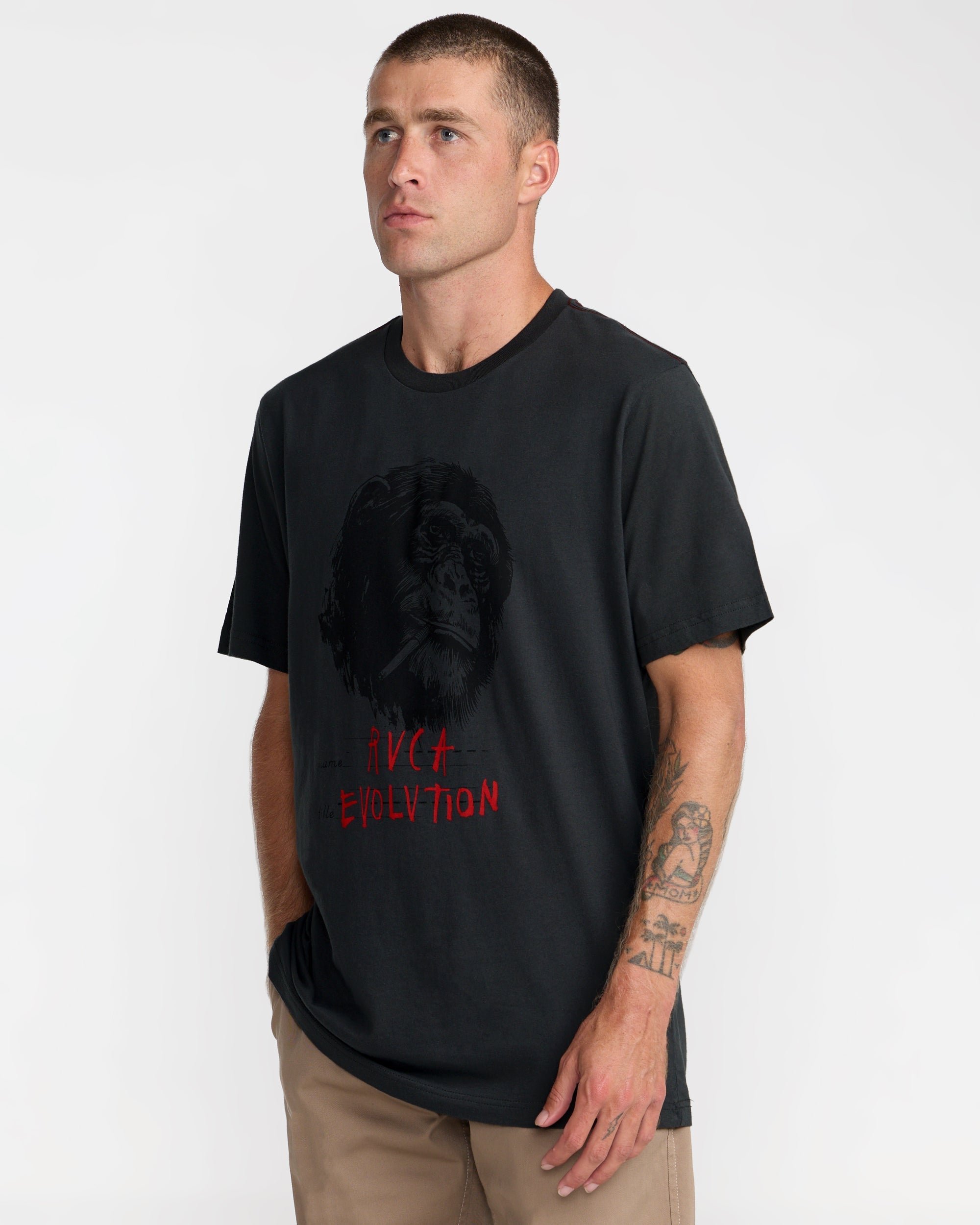 RVCA Evolution Short Sleeve Tee - Pirate Black