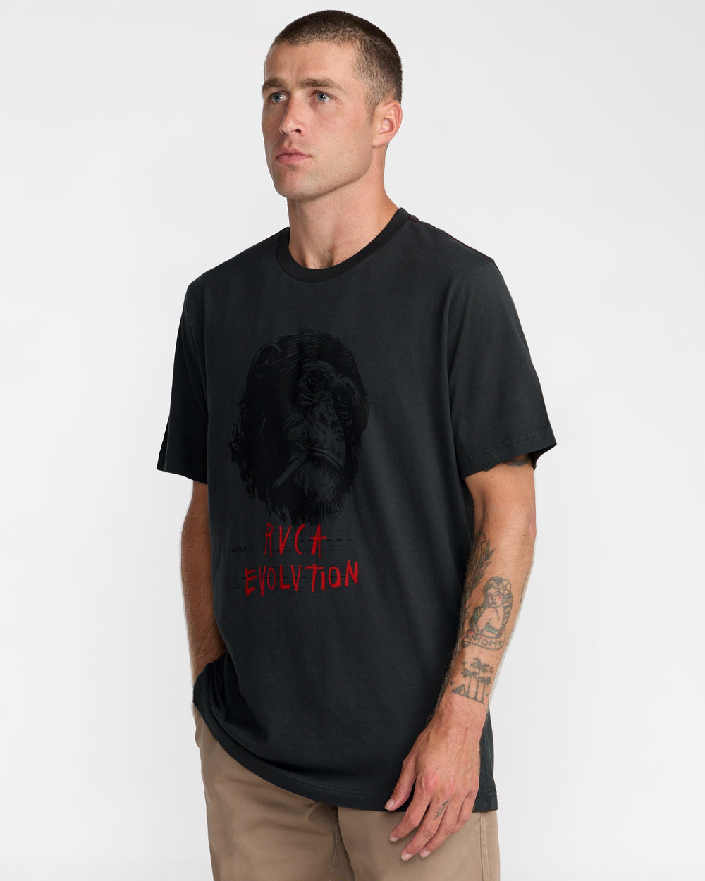 RVCA Evolution Short Sleeve Tee - Pirate Black