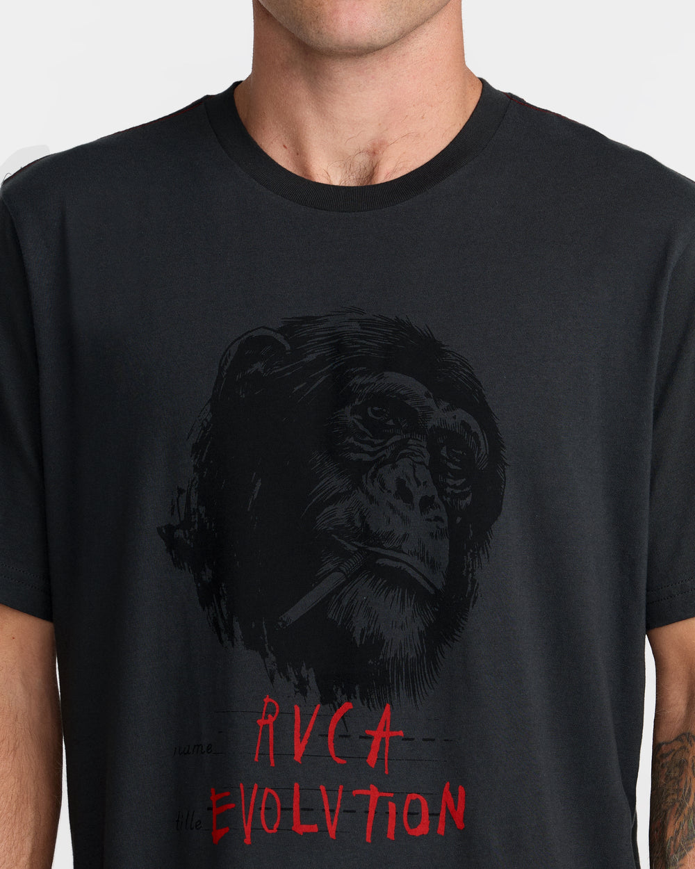 RVCA Evolution Short Sleeve Tee - Pirate Black