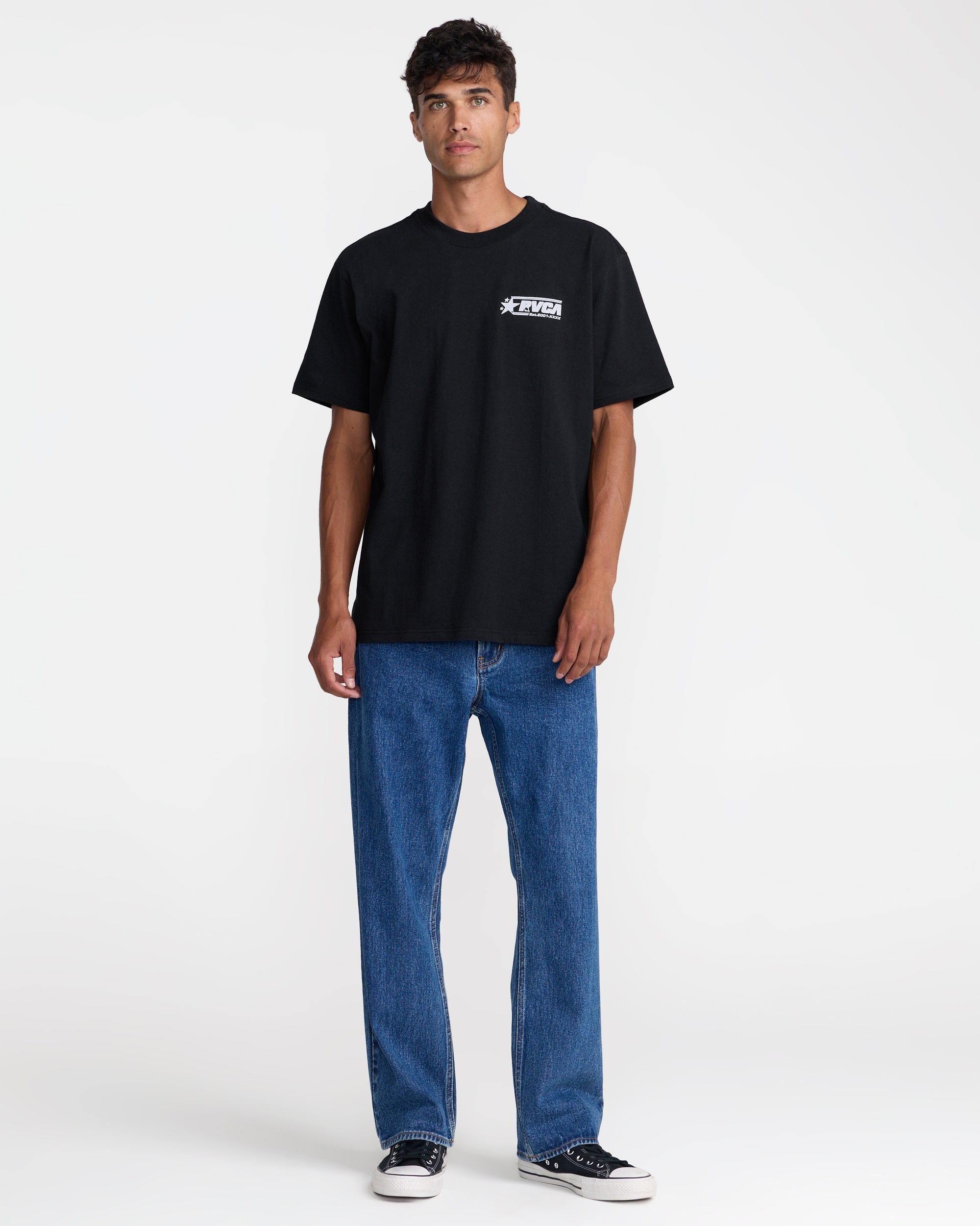Spangled Short Sleeve Tee - Black
