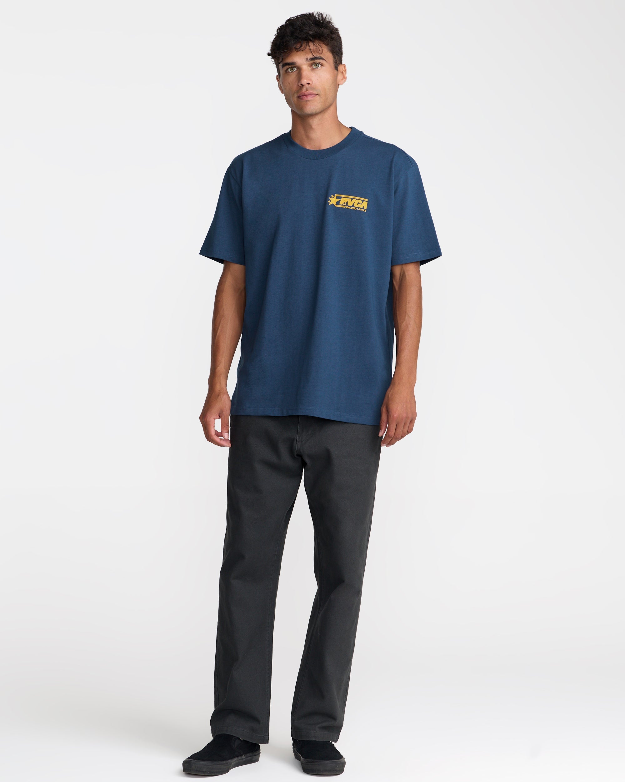 Spangled Short Sleeve Tee - Dark Denim