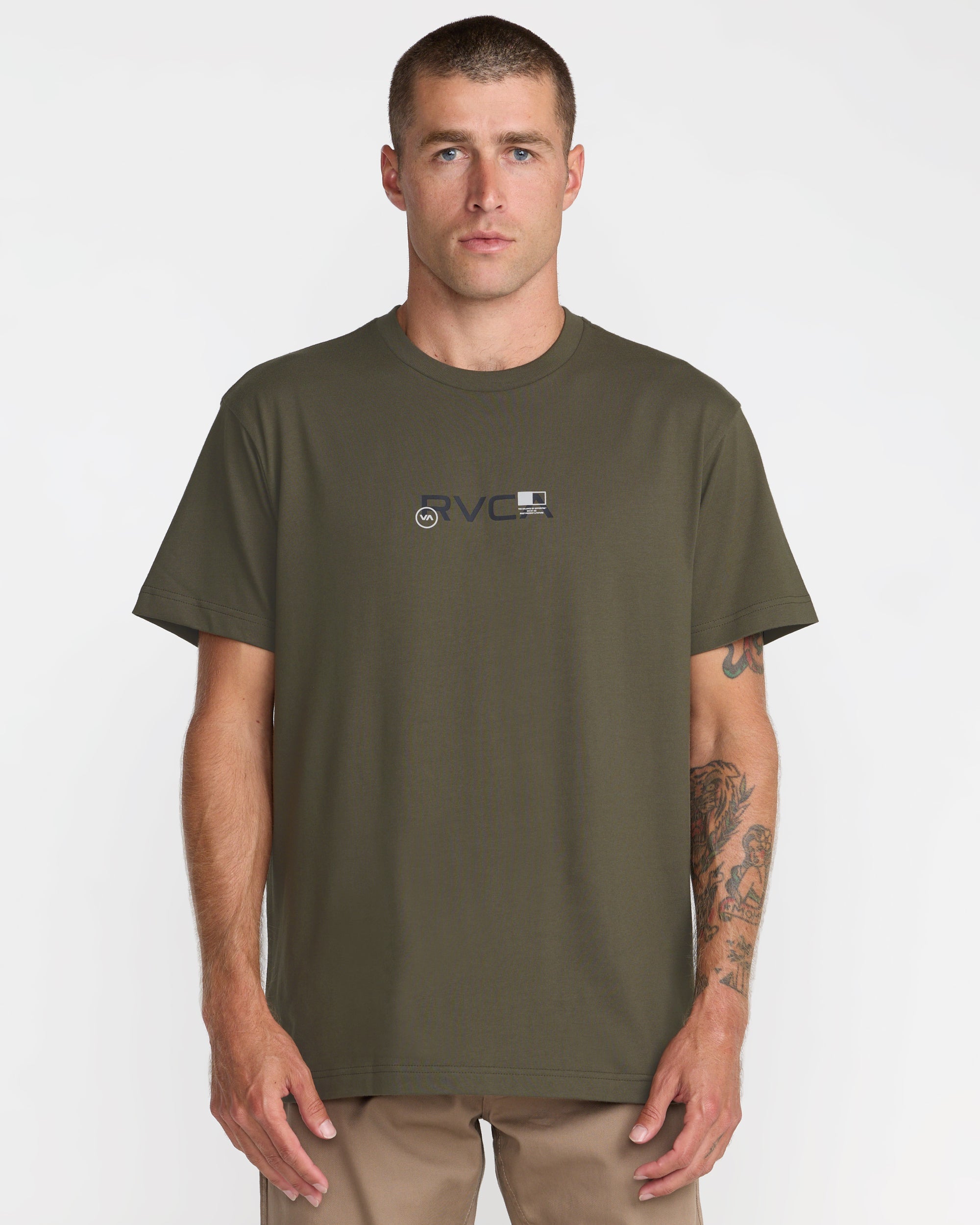 Small RVCA Icons Short Sleeve Tee - Fatigue