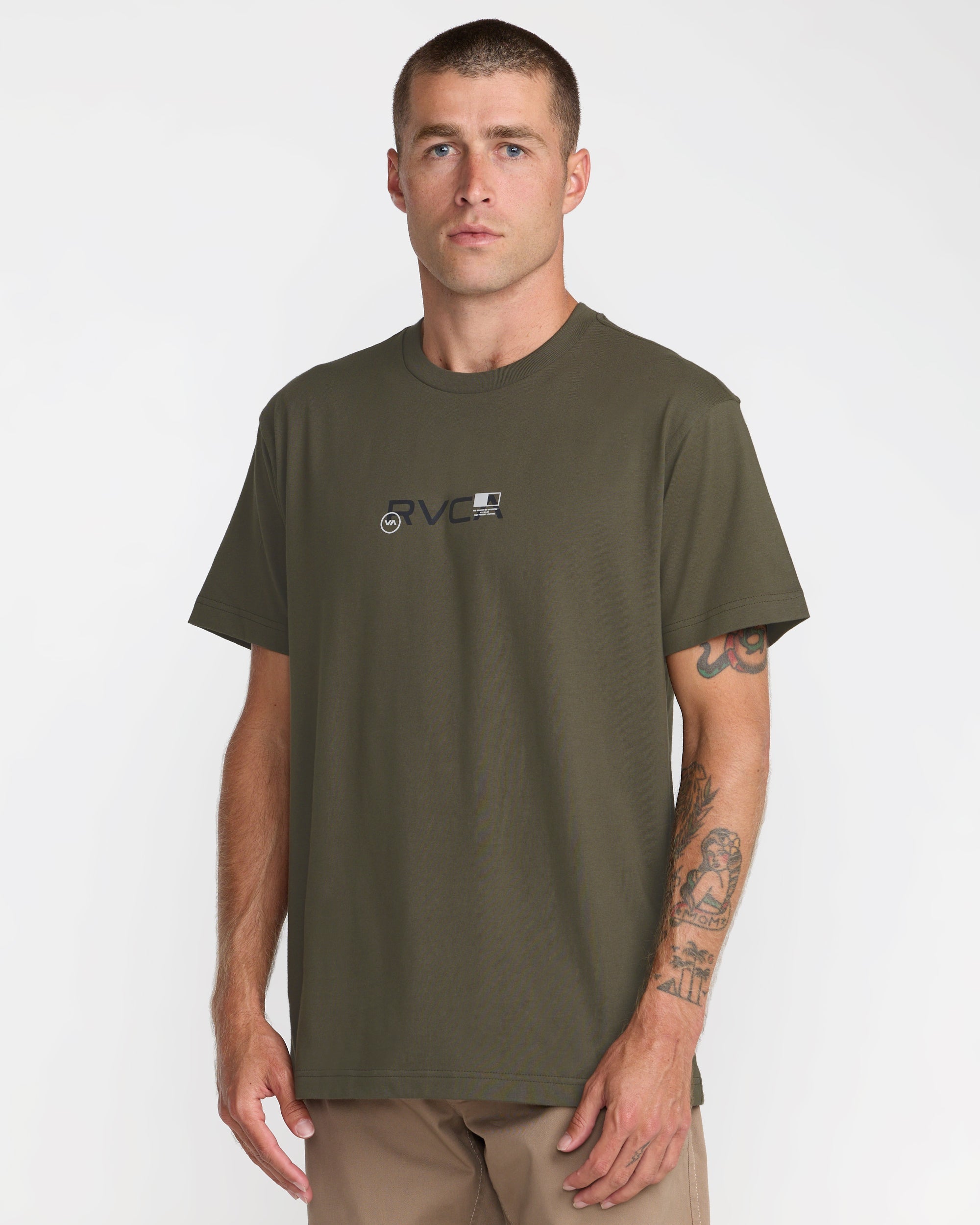 Small RVCA Icons Short Sleeve Tee - Fatigue