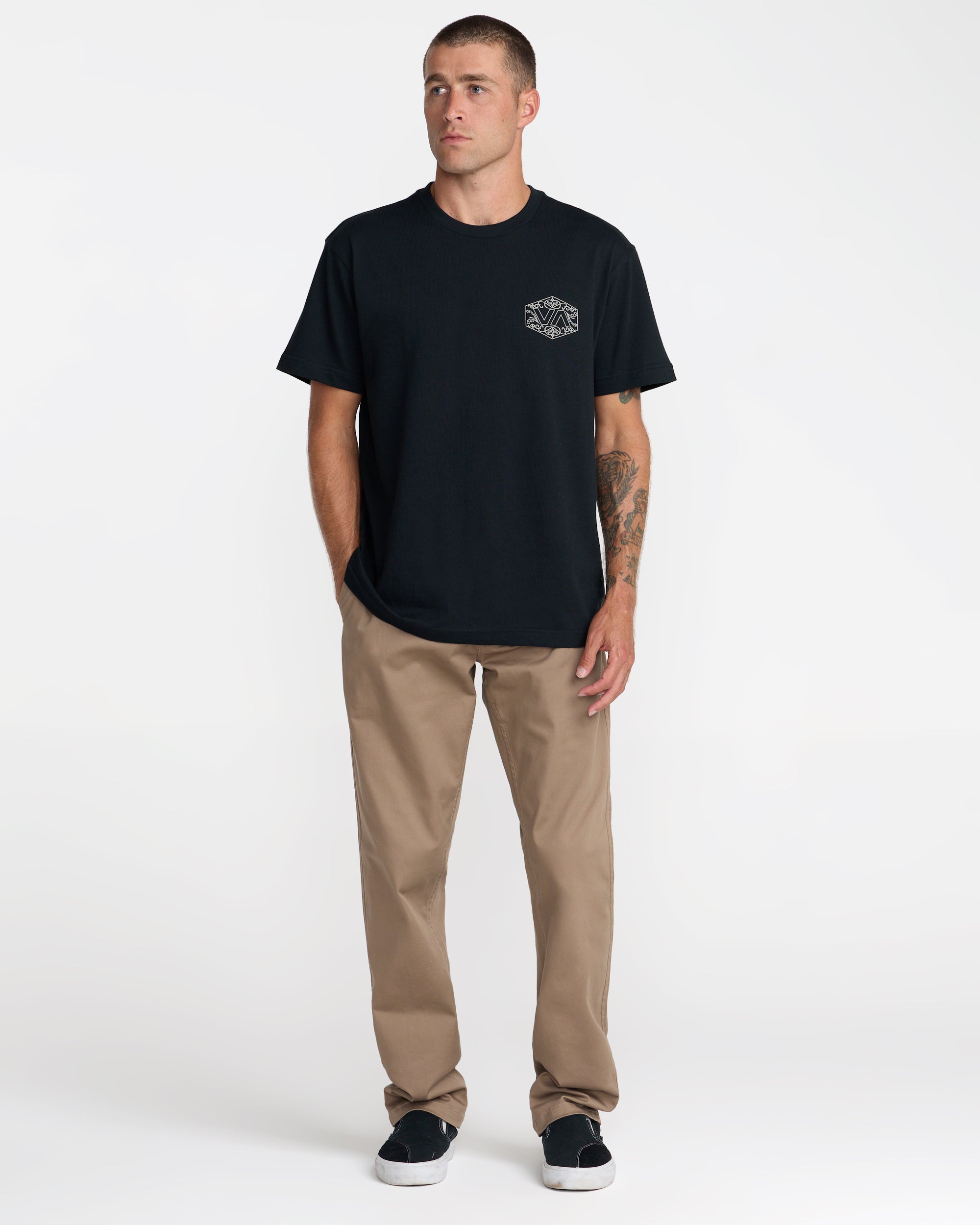 Hex Filigre Short Sleeve Tee - Black