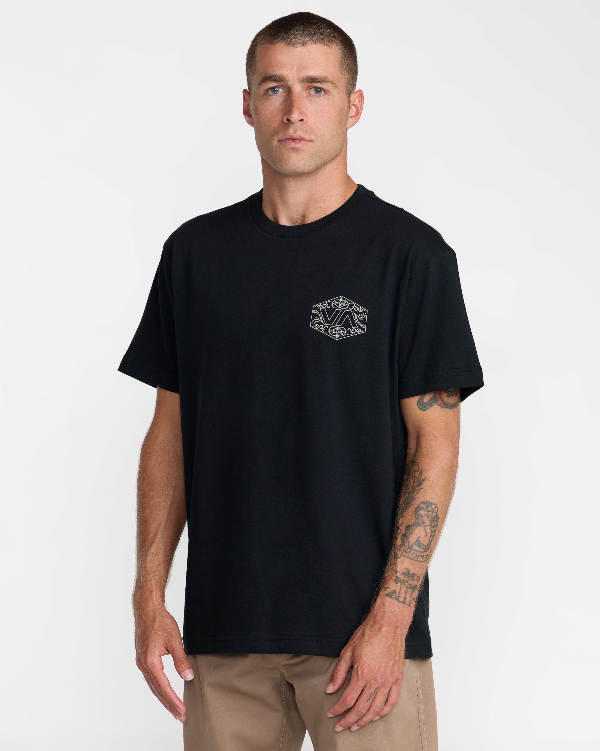 Hex Filigre Short Sleeve Tee - Black
