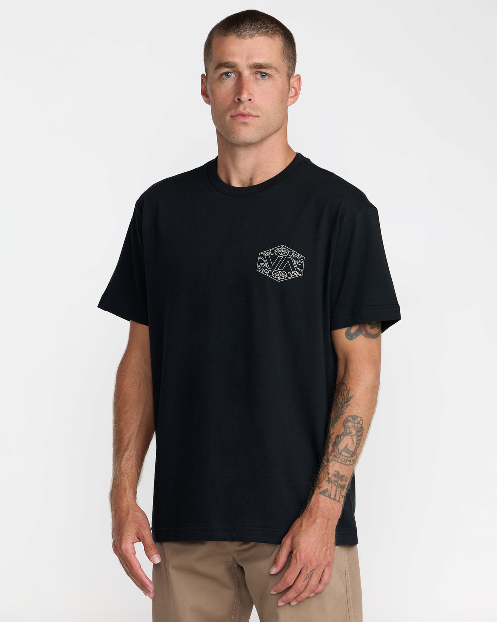 Hex Filigre Short Sleeve Tee - Black
