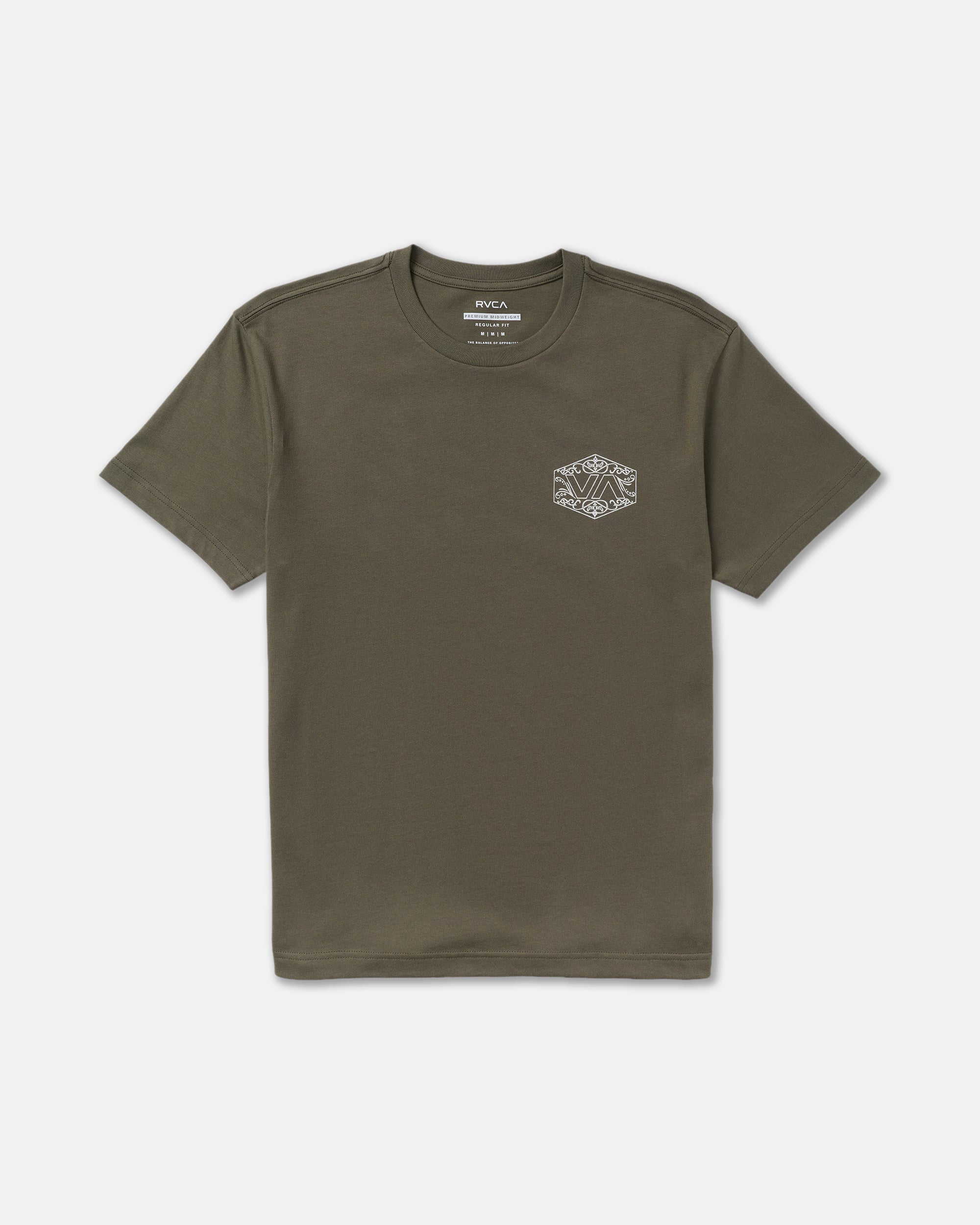 Hex Filigre Short Sleeve Tee - Fatigue