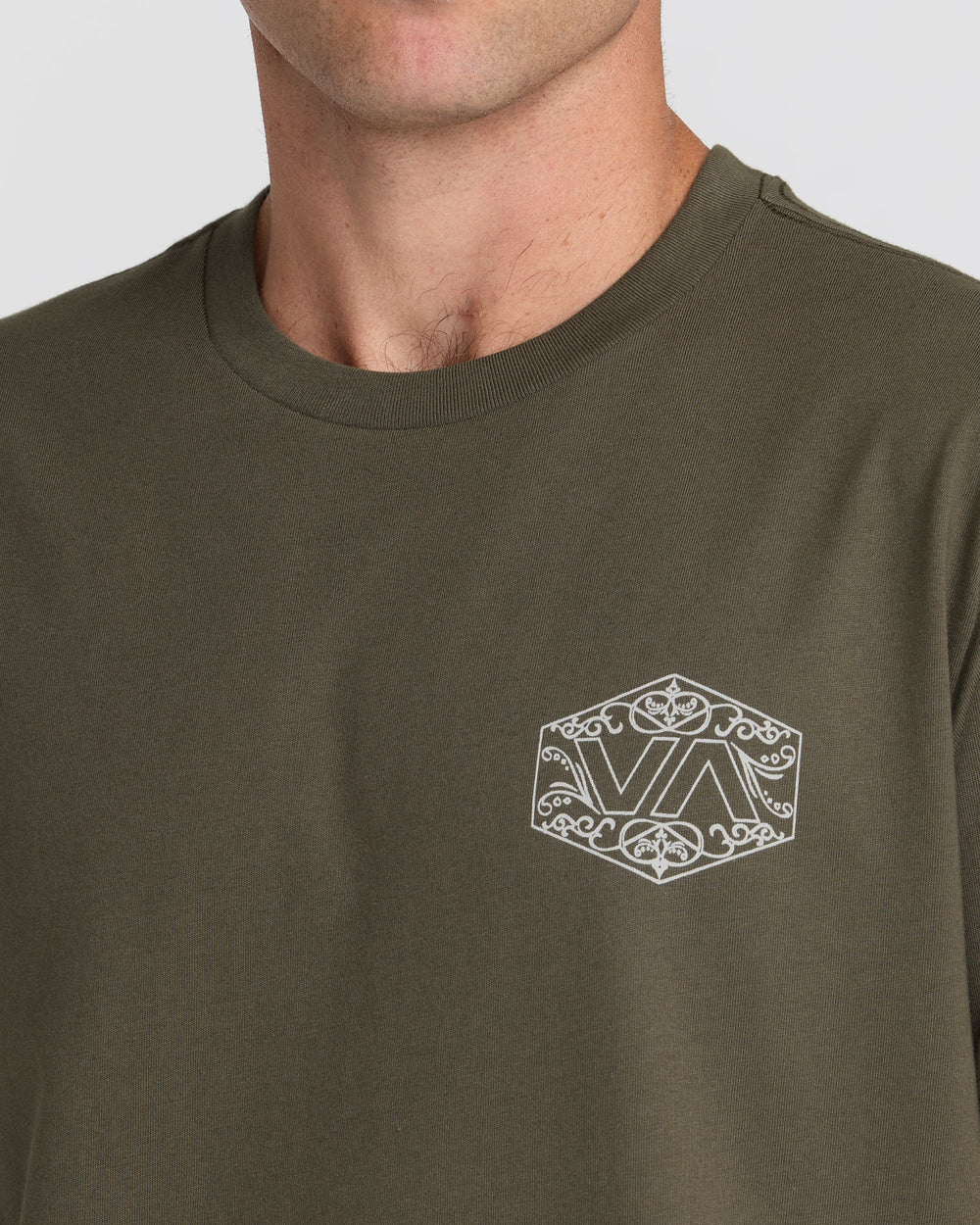 Hex Filigre Short Sleeve Tee - Fatigue