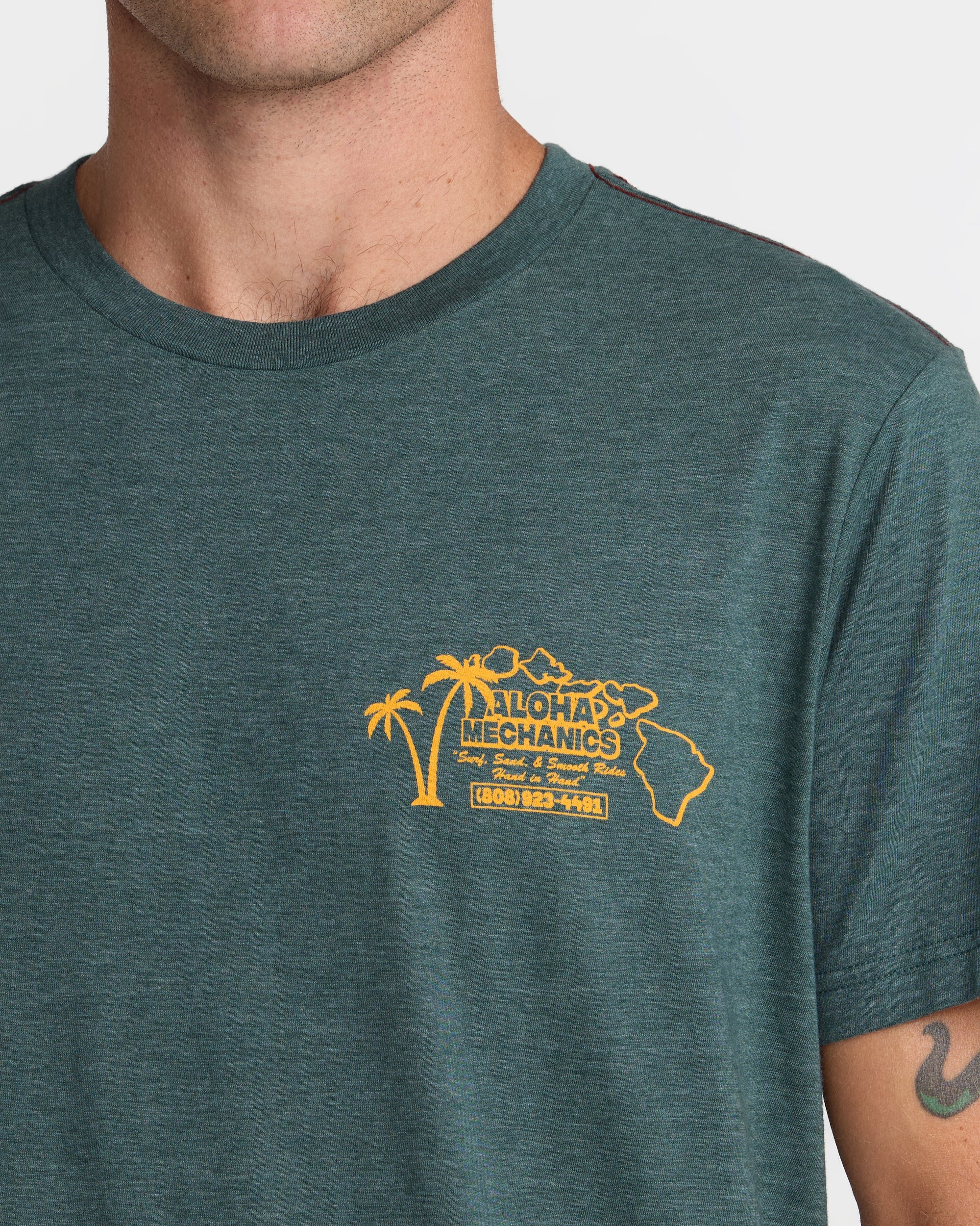 Aloha Mechanics Short Sleeve Tee - Balsam Green