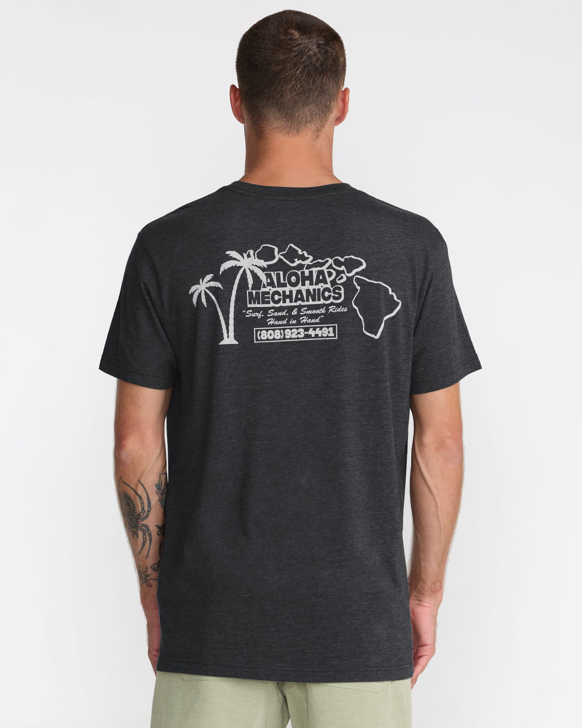 Aloha Mechanics Short Sleeve Tee - Pirate Black