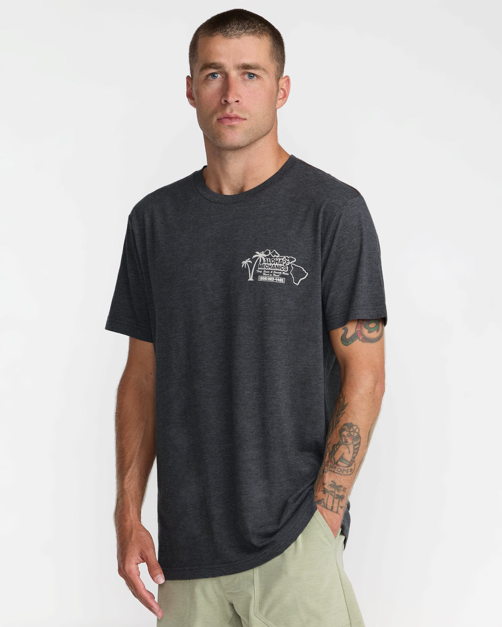 Aloha Mechanics Short Sleeve Tee - Pirate Black