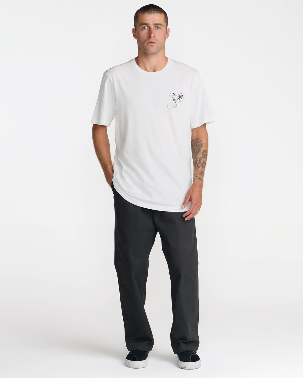 Bryce Bloom Short Sleeve Tee - Antique White