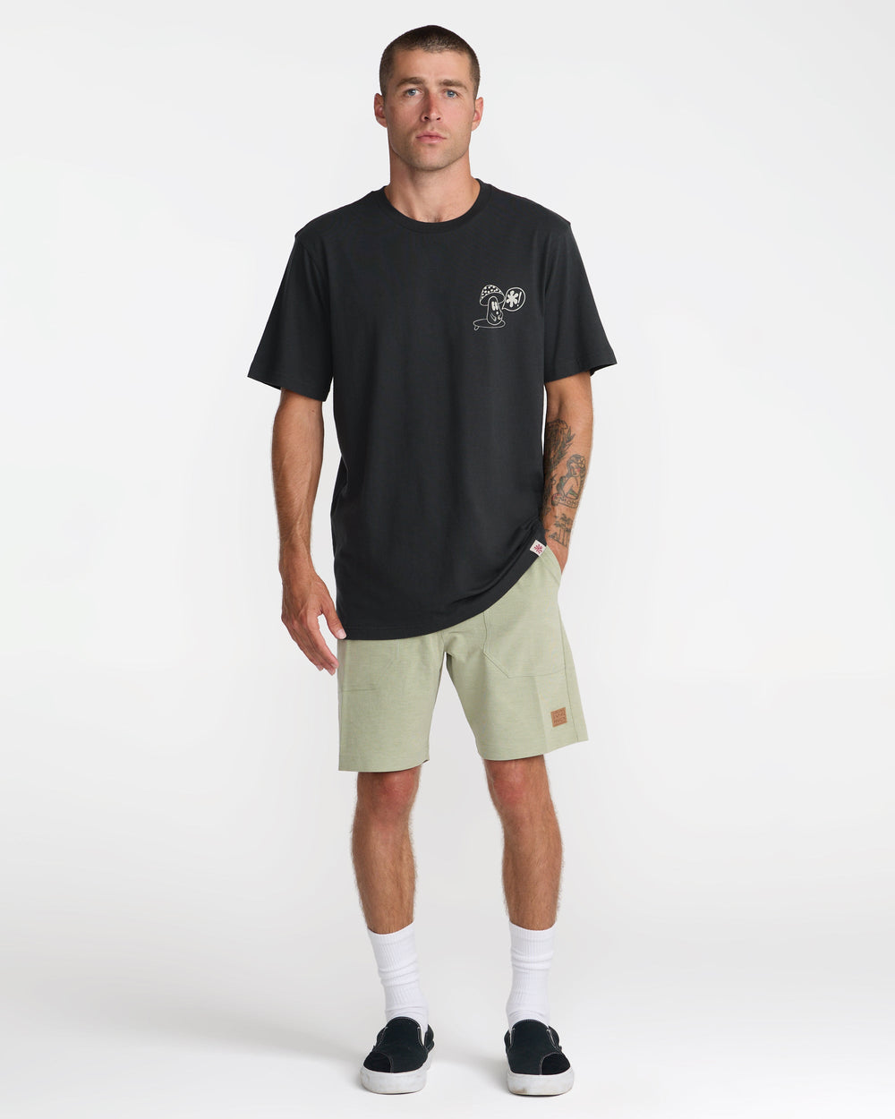 Bryce Bloom Short Sleeve Tee - Pirate Black