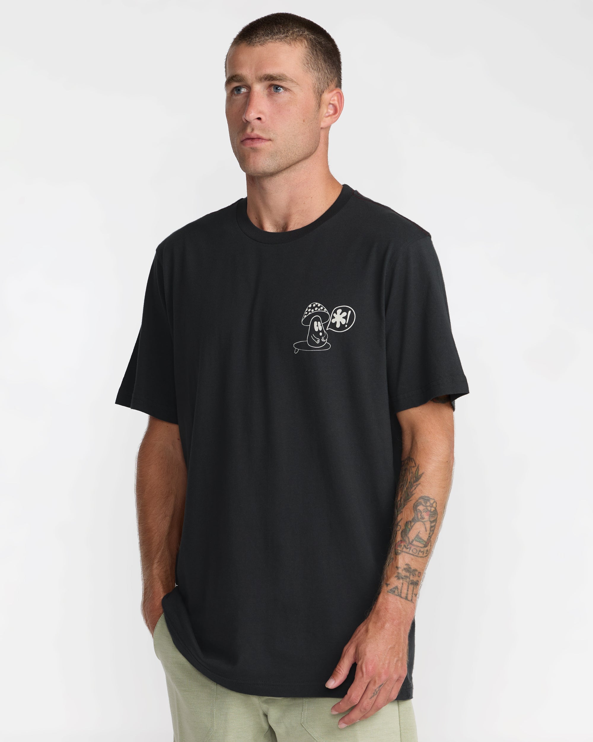 Bryce Bloom Short Sleeve Tee - Pirate Black