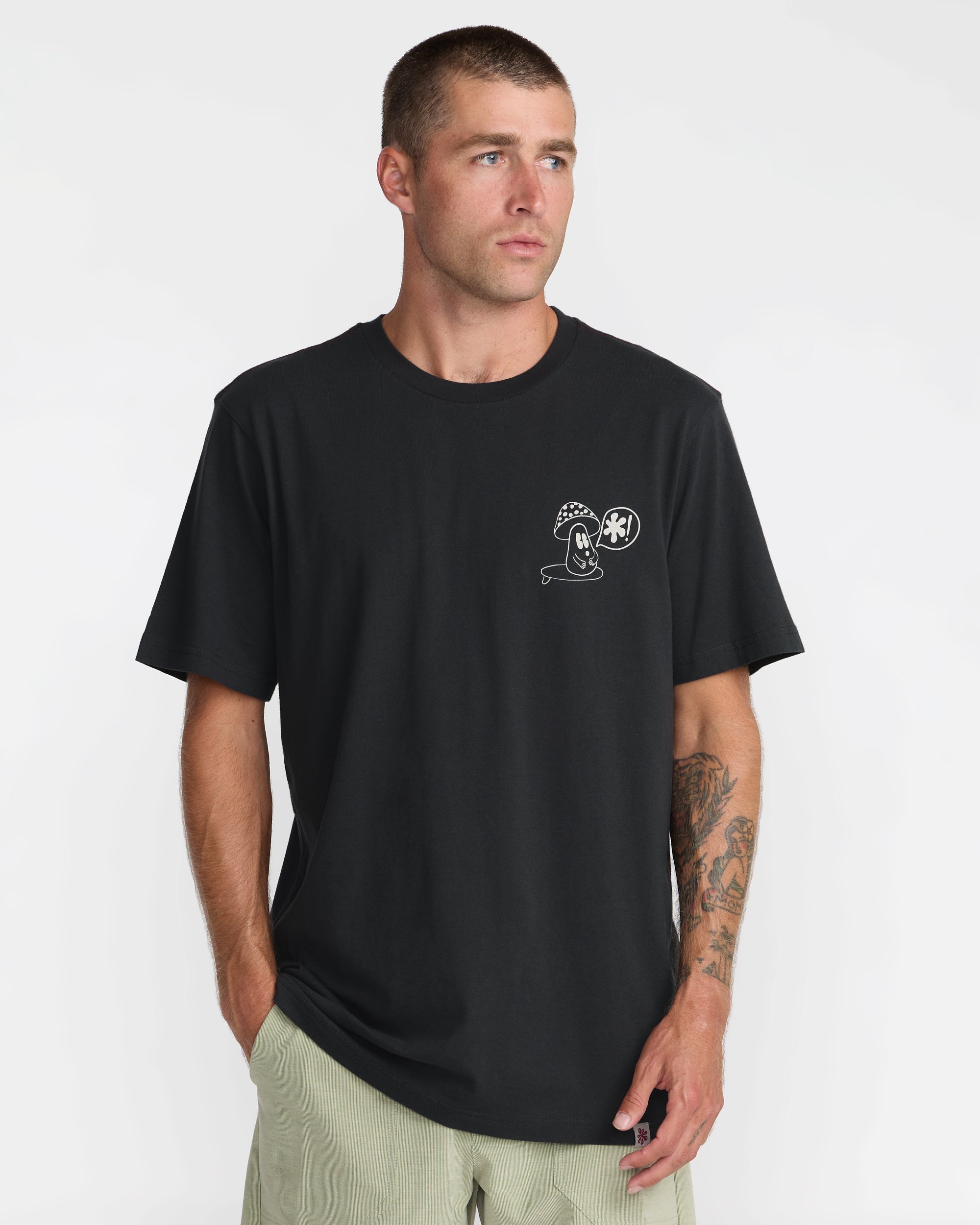 Bryce Bloom Short Sleeve Tee - Pirate Black
